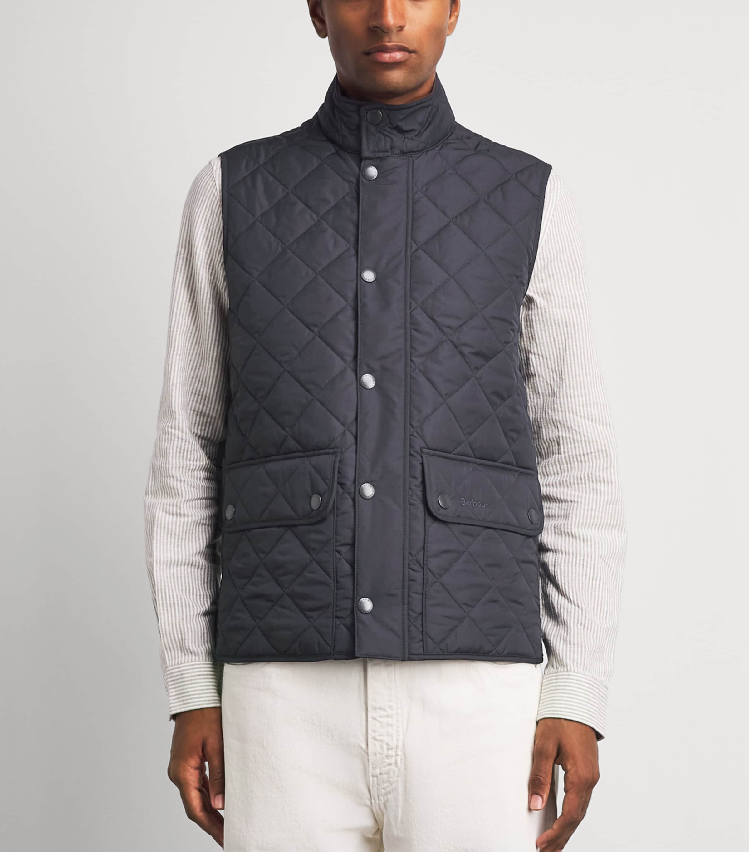 Barbour Mens Lowerdale Quilted Gilet Navy Image 4