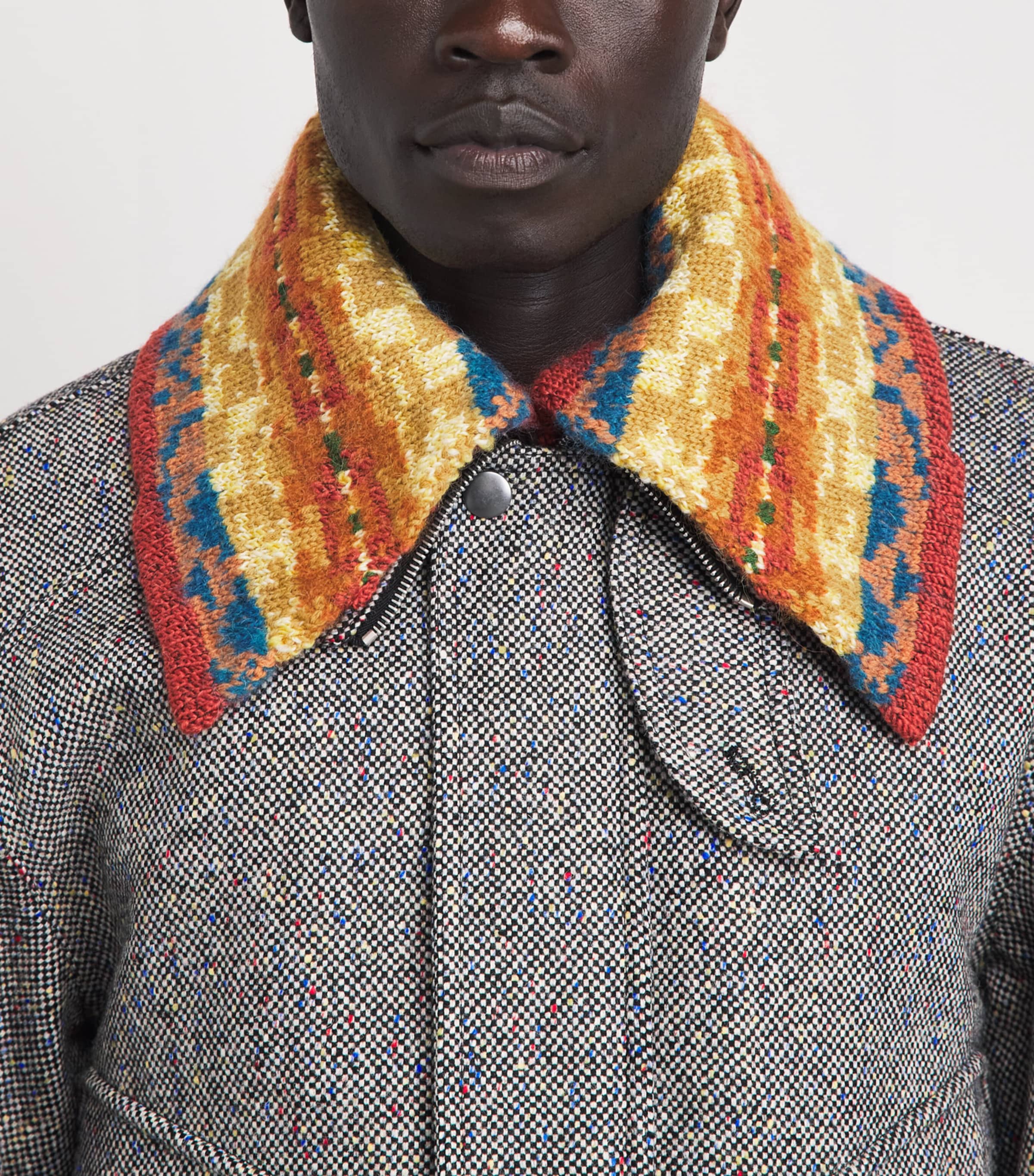 DRIES VAN NOTEN Wool-Alpaca-Blend Collar-Style Scarf Image 2