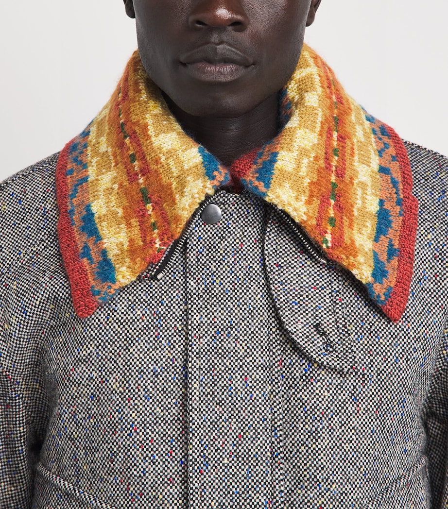 DRIES VAN NOTEN Wool-Alpaca-Blend Collar-Style Scarf Image 2