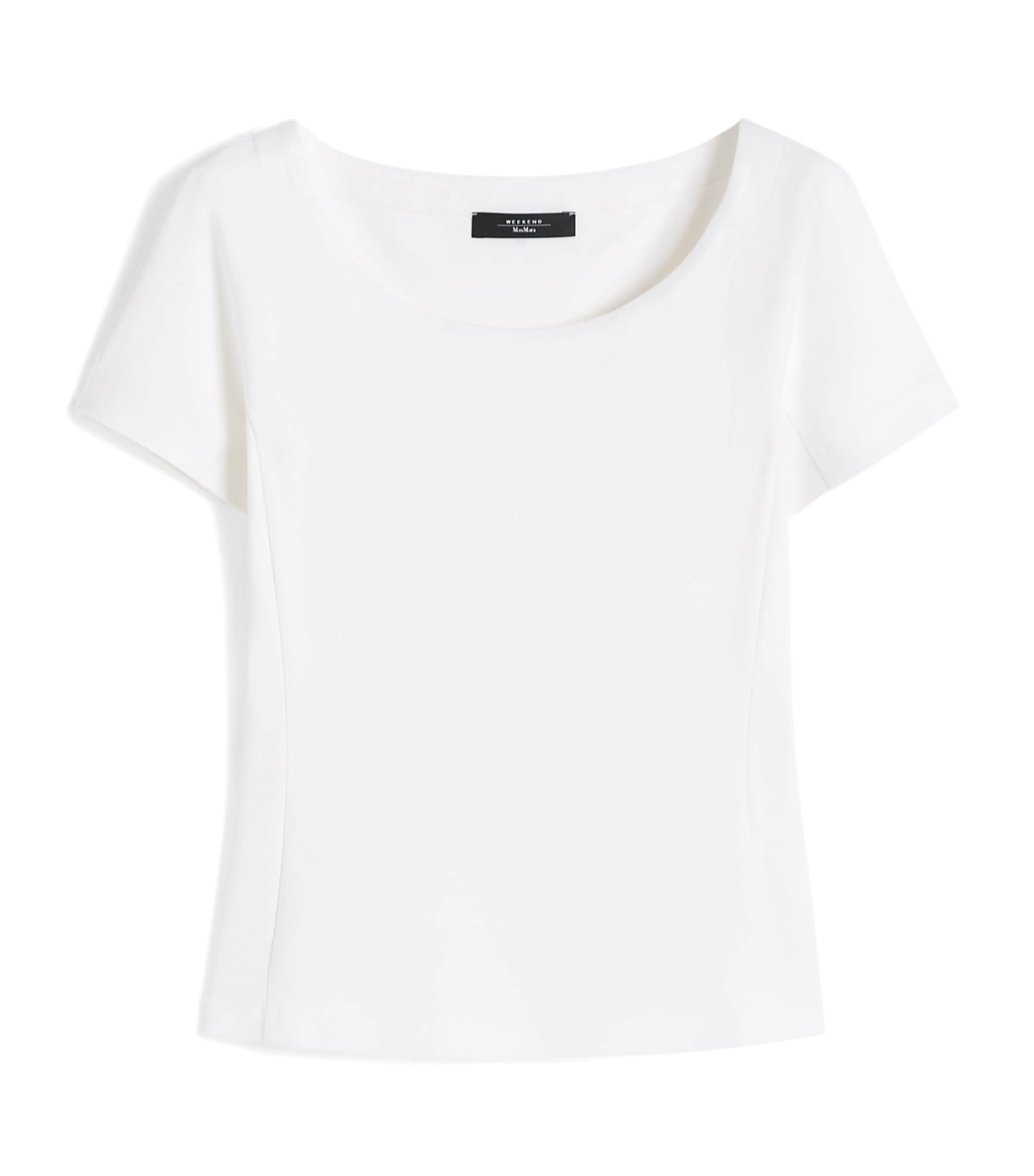 Weekend Max Mara Womens Cotton Fitted T-Shirt White Image 1