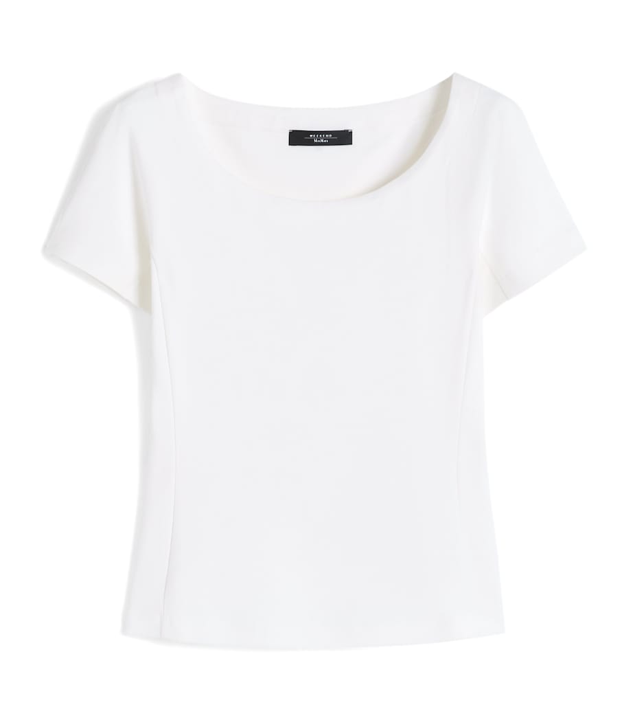 Weekend Max Mara Womens Cotton Fitted T-Shirt White Image 1