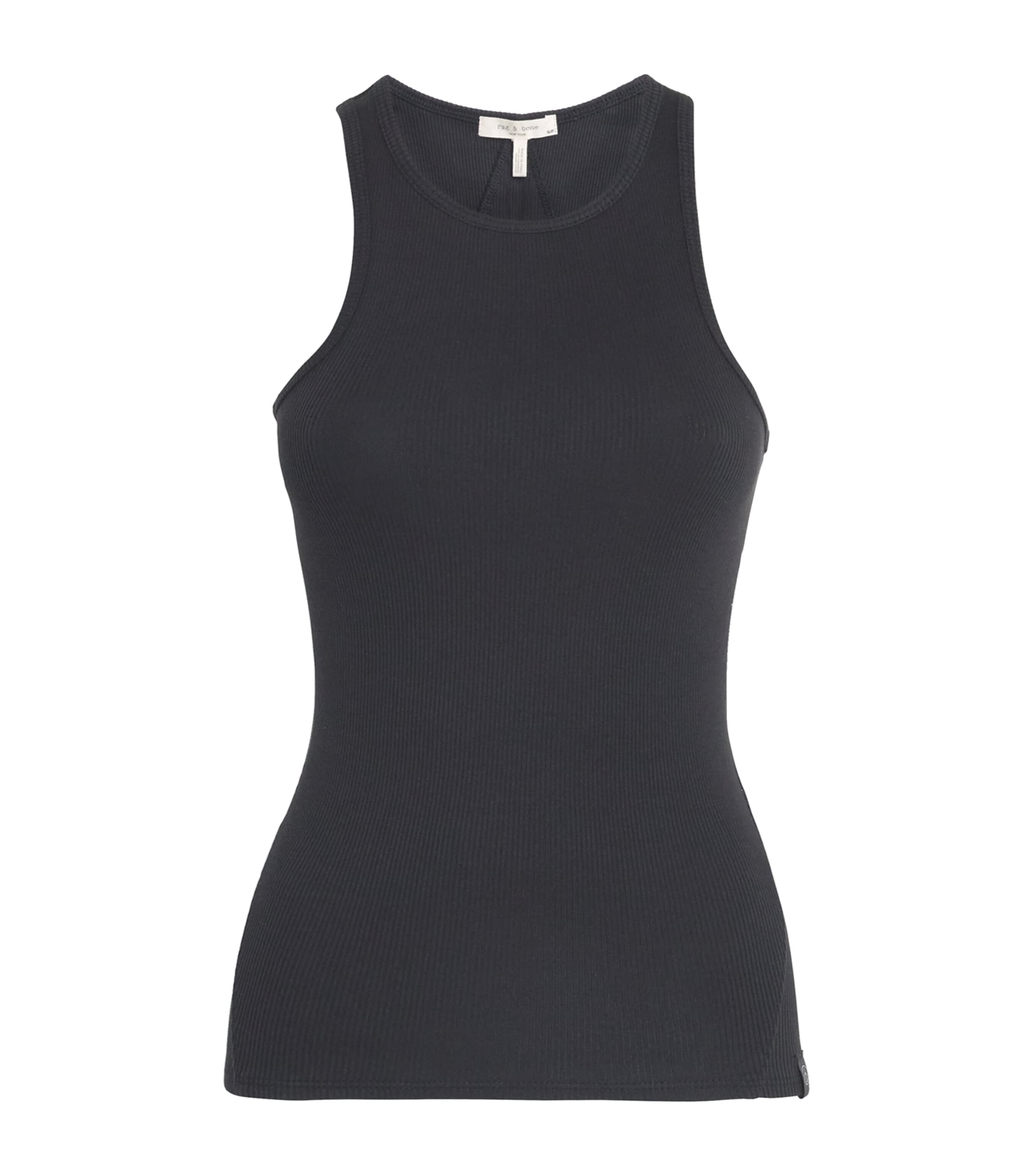 Rag & Bone The Essential Rib Tank Top In Black