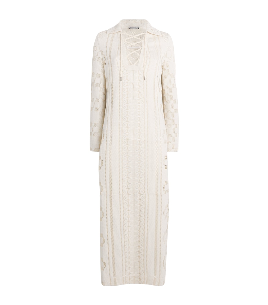 Lace-Up Wiliama Maxi Dress WHITE MULTI Image 1