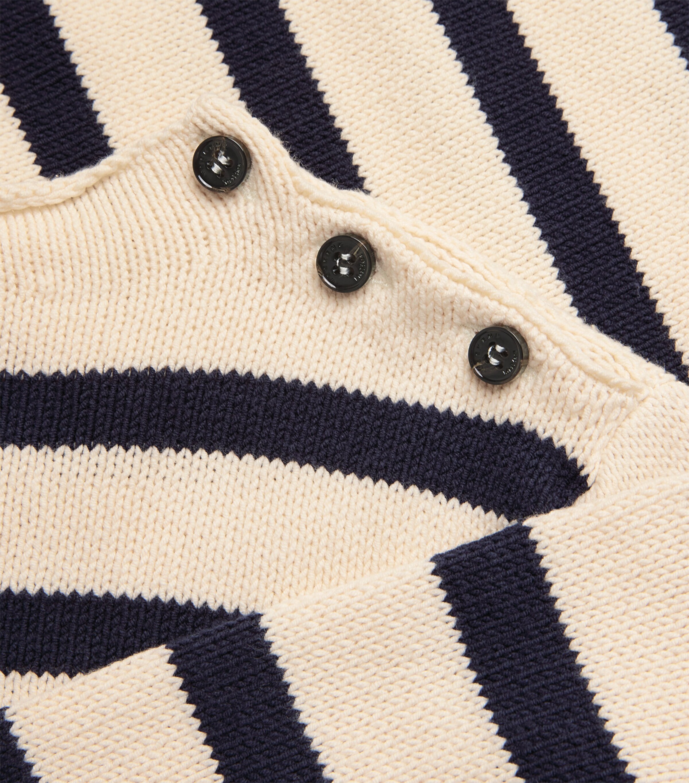 Cotton-Blend Stripe Sweater NAVY Image 5