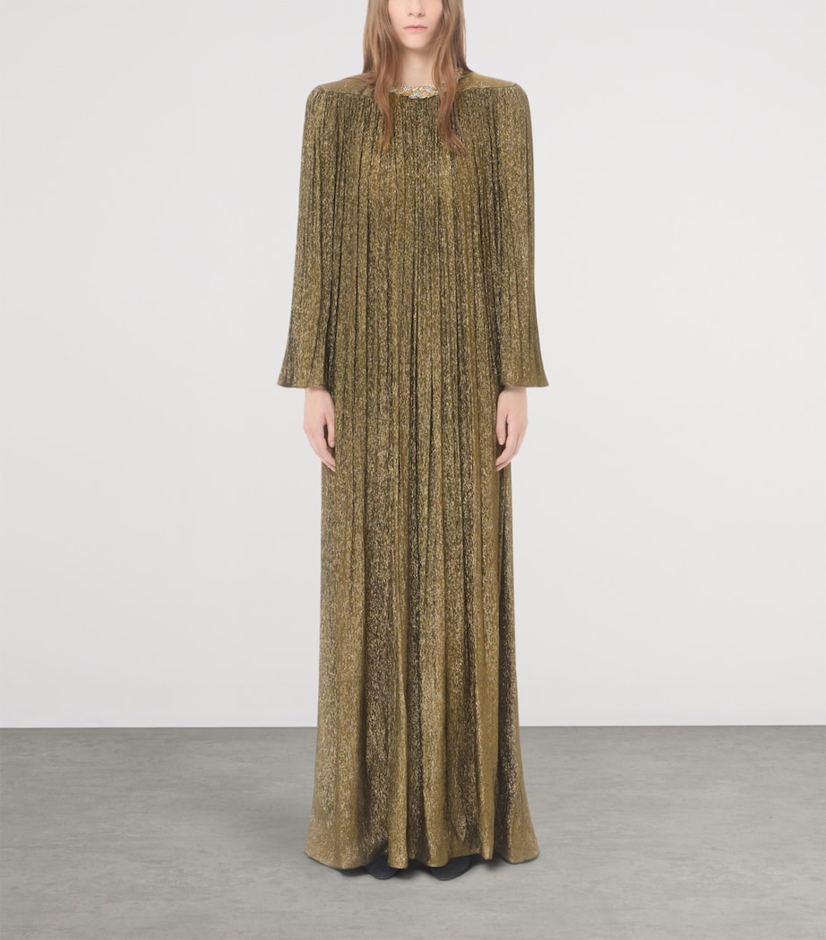 Valentino Womens Lurex Embellished Gown Image 3