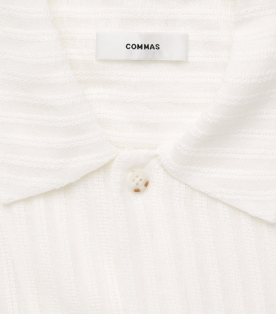COMMAS Mens Sheer Short-Sleeve Shirt White Image 6