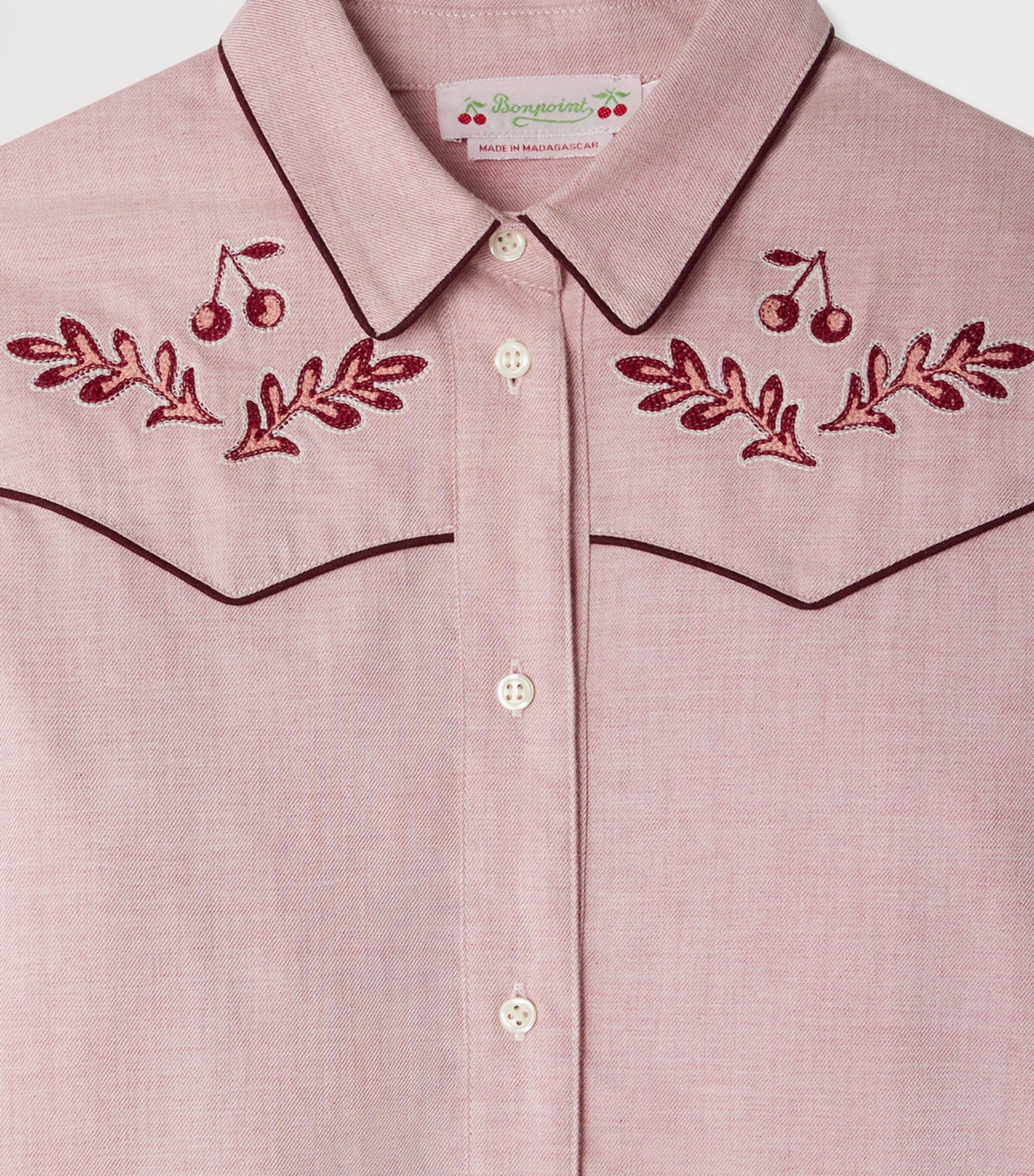 Cotton Embroidered Jiggle Blouse (10-14 Years) ROSE PALE Image 3
