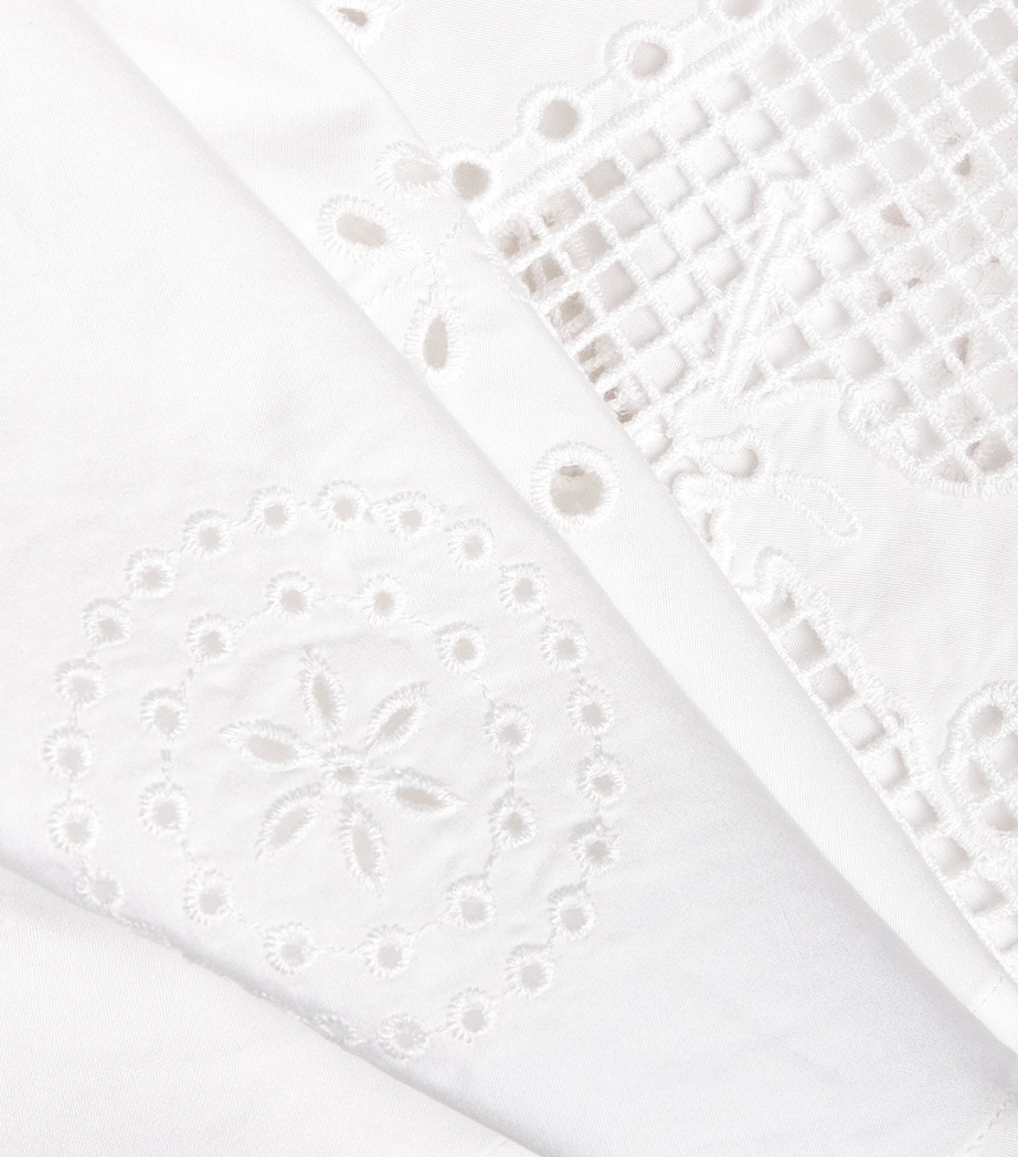 Polo Ralph Lauren Womens Cotton Embroidered Shirt Dress White Image 6