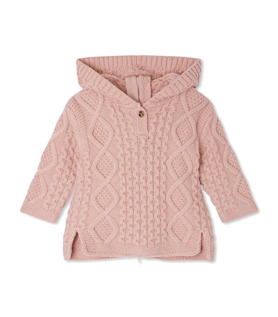 Wool-Blend Tainy Hooded Sweater (24 Months) ROSE FARD Image 1