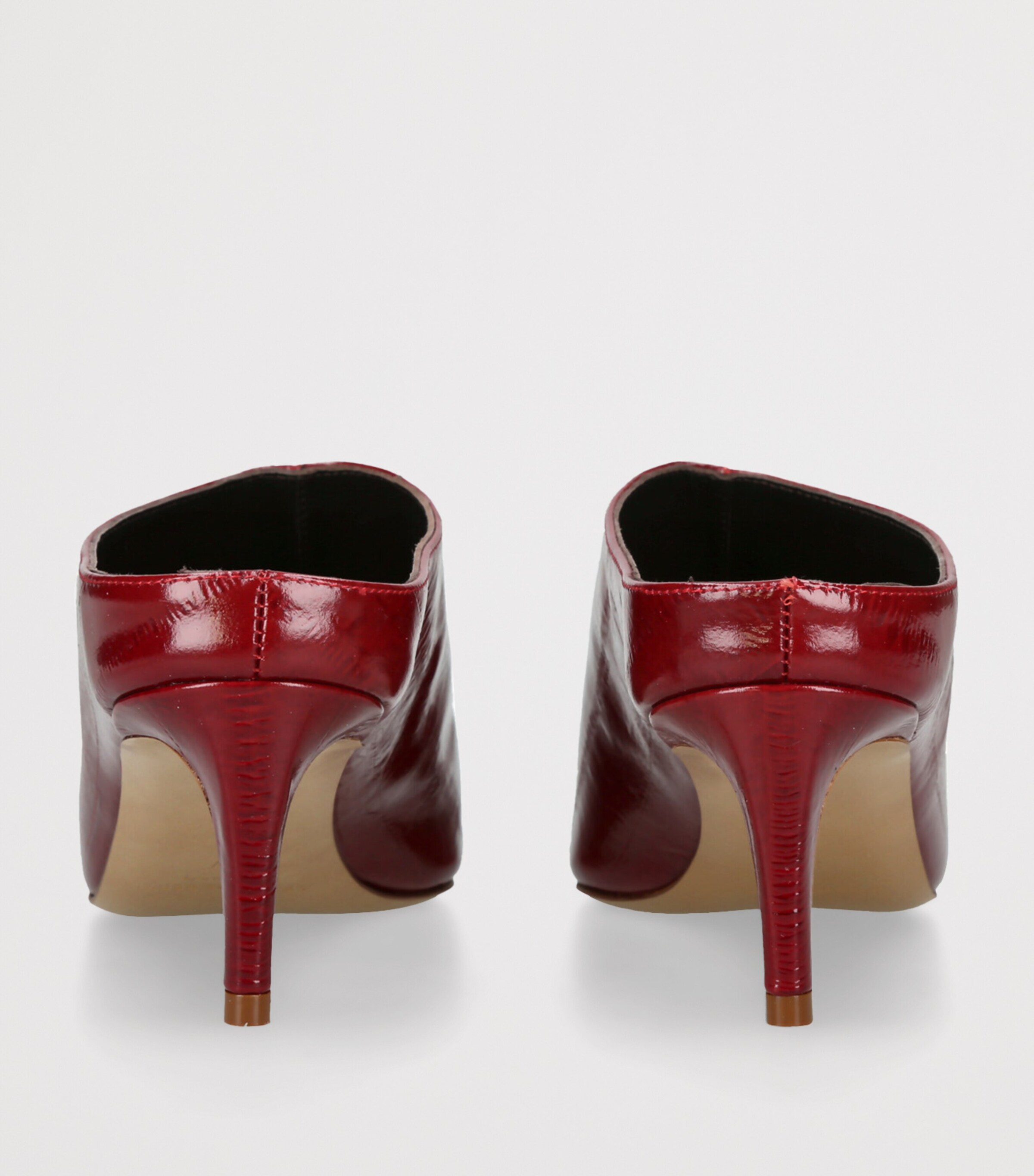 Le Monde Beryl Patent Leather Lou Heeled Mules 50 Red/dark Image 2