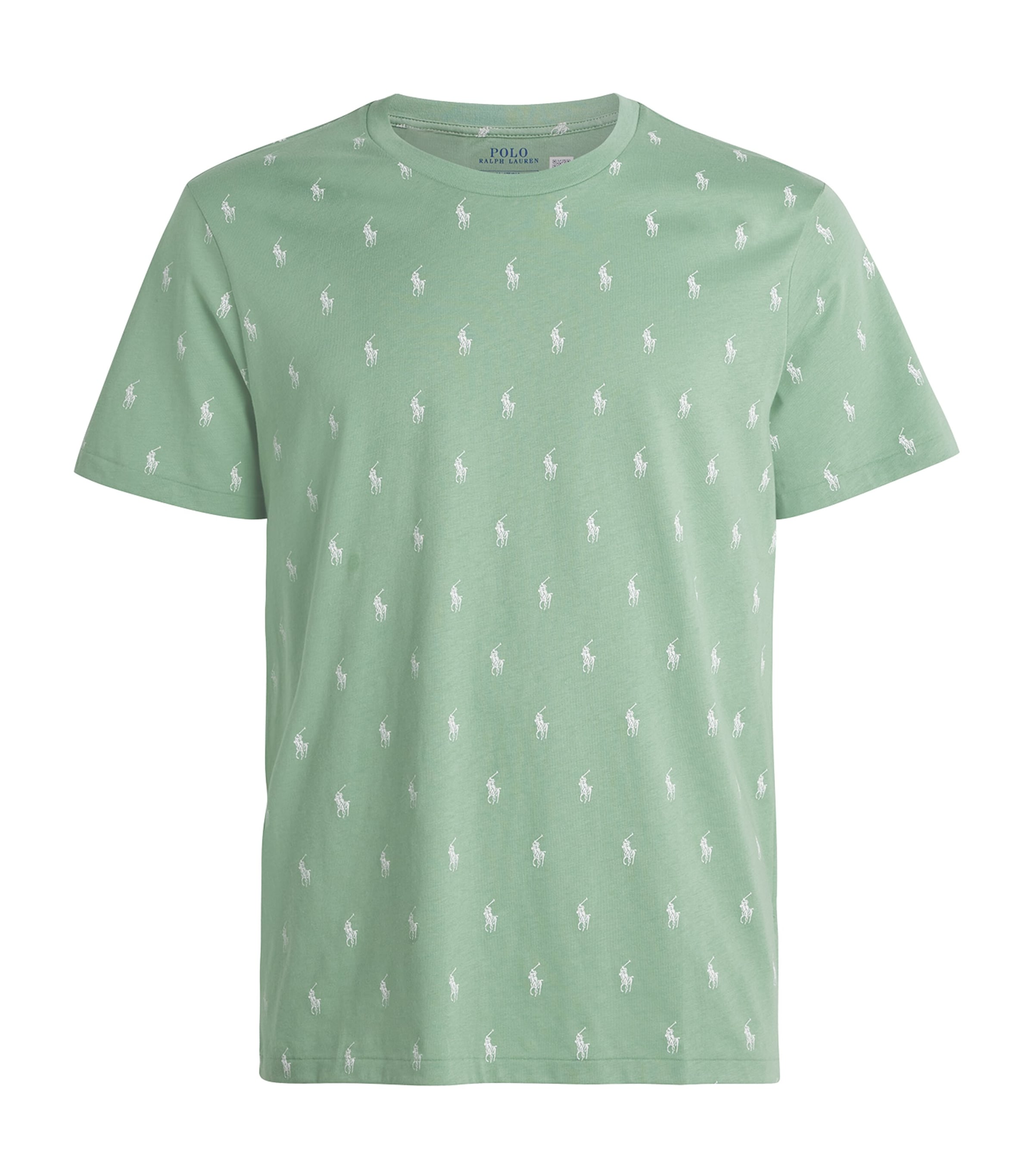 Cotton Polo Pony T-Shirt OUTBACK GREEN AOPP Image 5