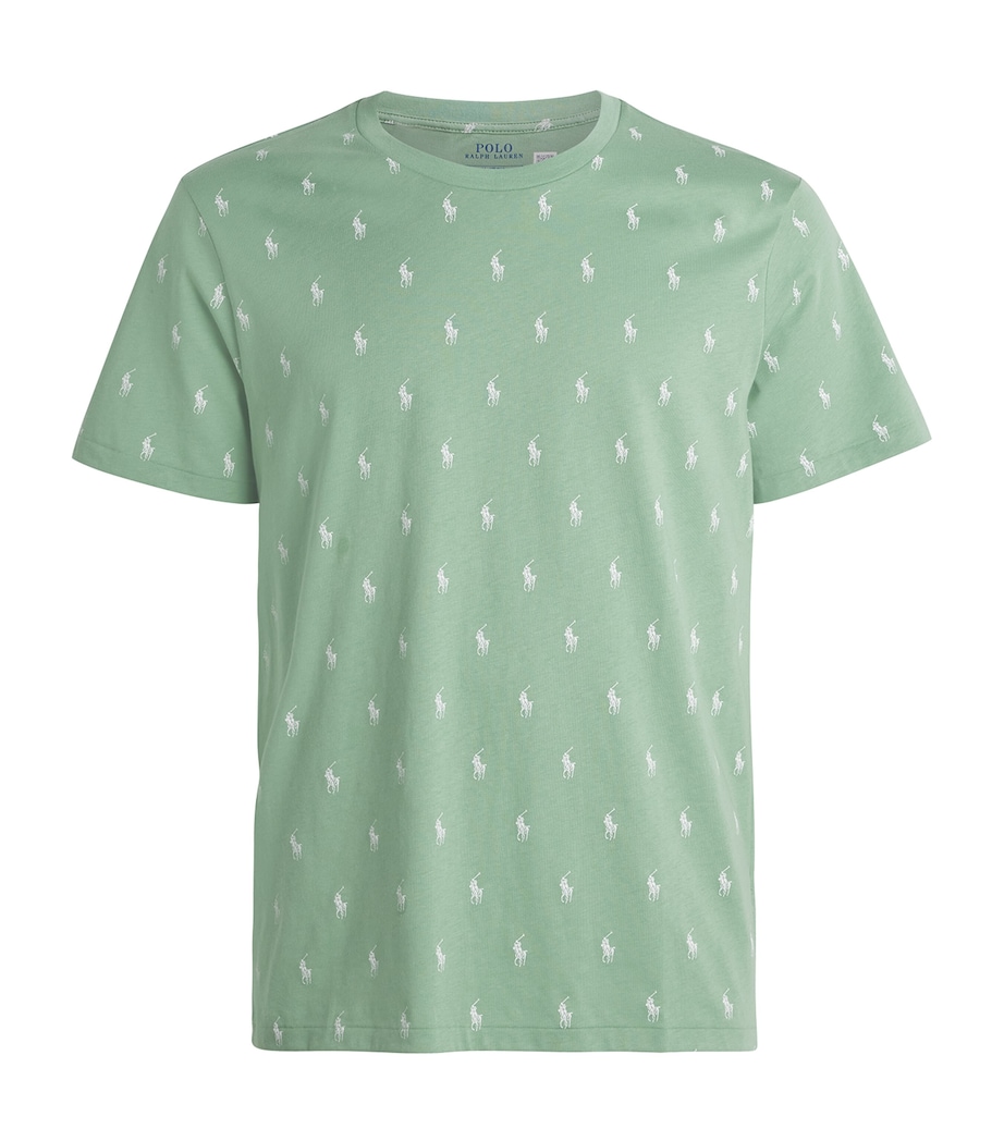 Cotton Polo Pony T-Shirt OUTBACK GREEN AOPP Image 5