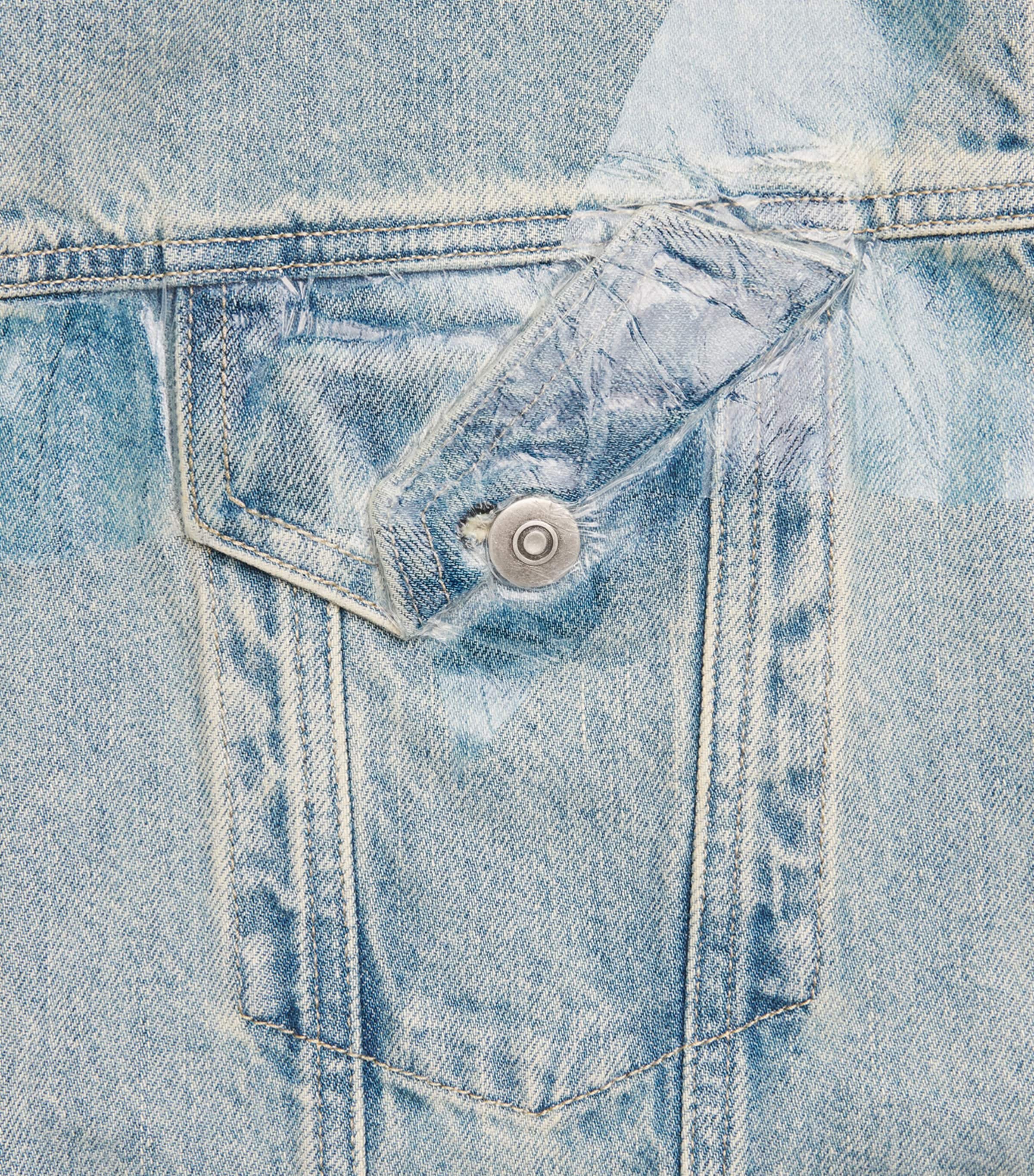 Maison Margiela Mens Distressed Denim Jacket Ice Blue Image 6