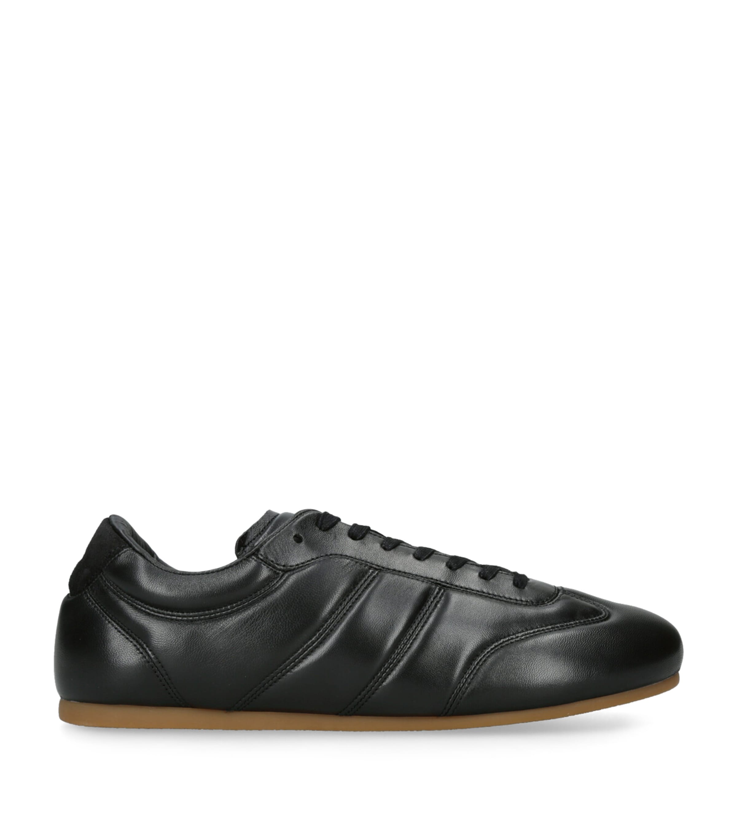 Leather Soft Runner Sneakers BLACK Image 1