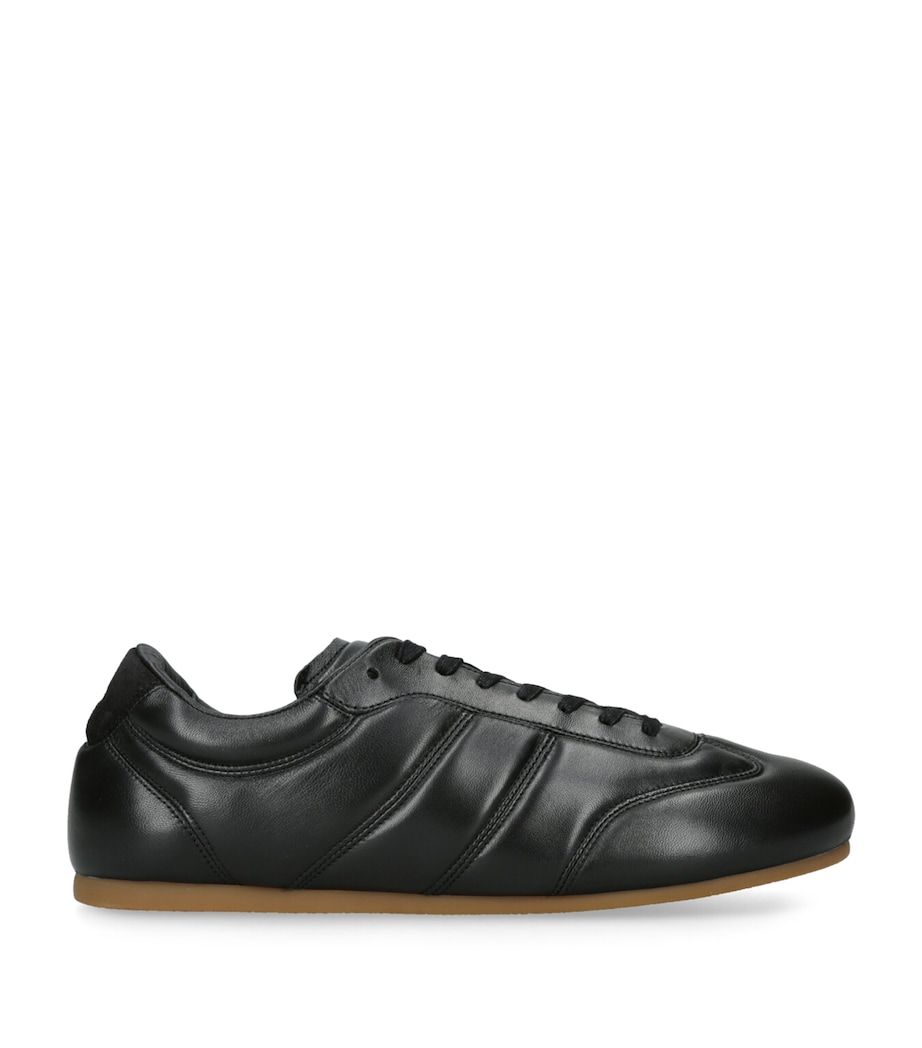Leather Soft Runner Sneakers BLACK Image 1