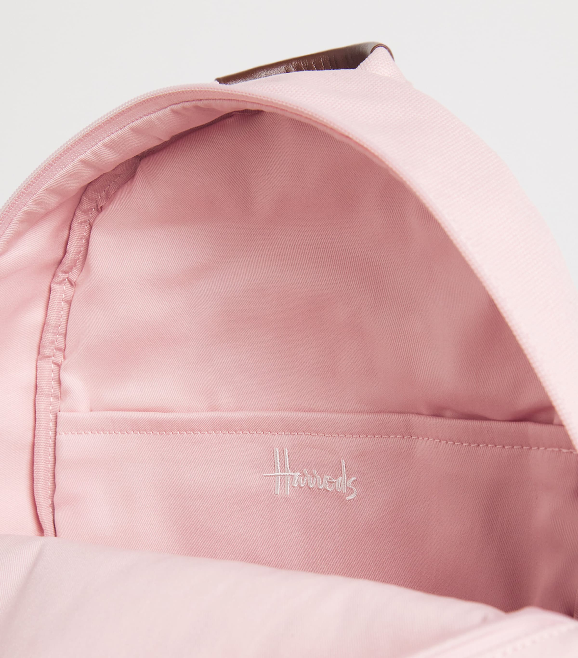 Cotton Embroidered Emblem Backpack PINK Image 3