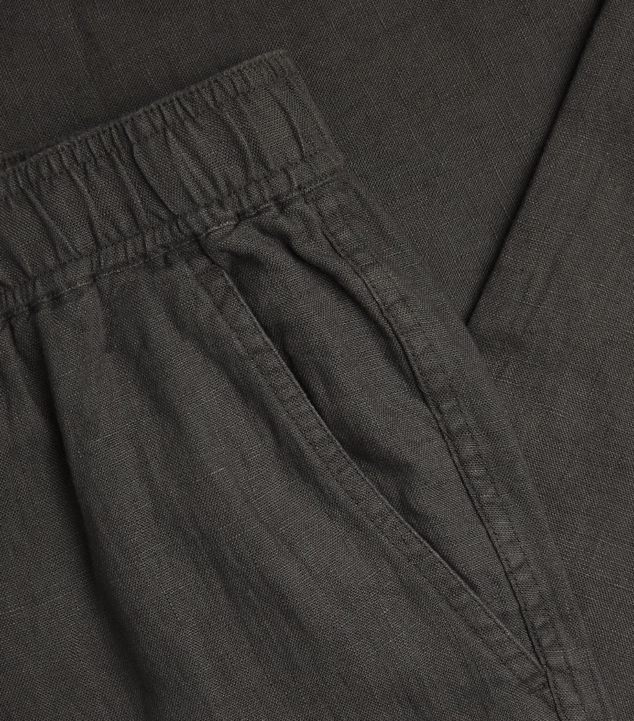 Samsøe Samsøe Mens Organic Cotton-Blend Jabari Straight Trousers Black Olive Image 6