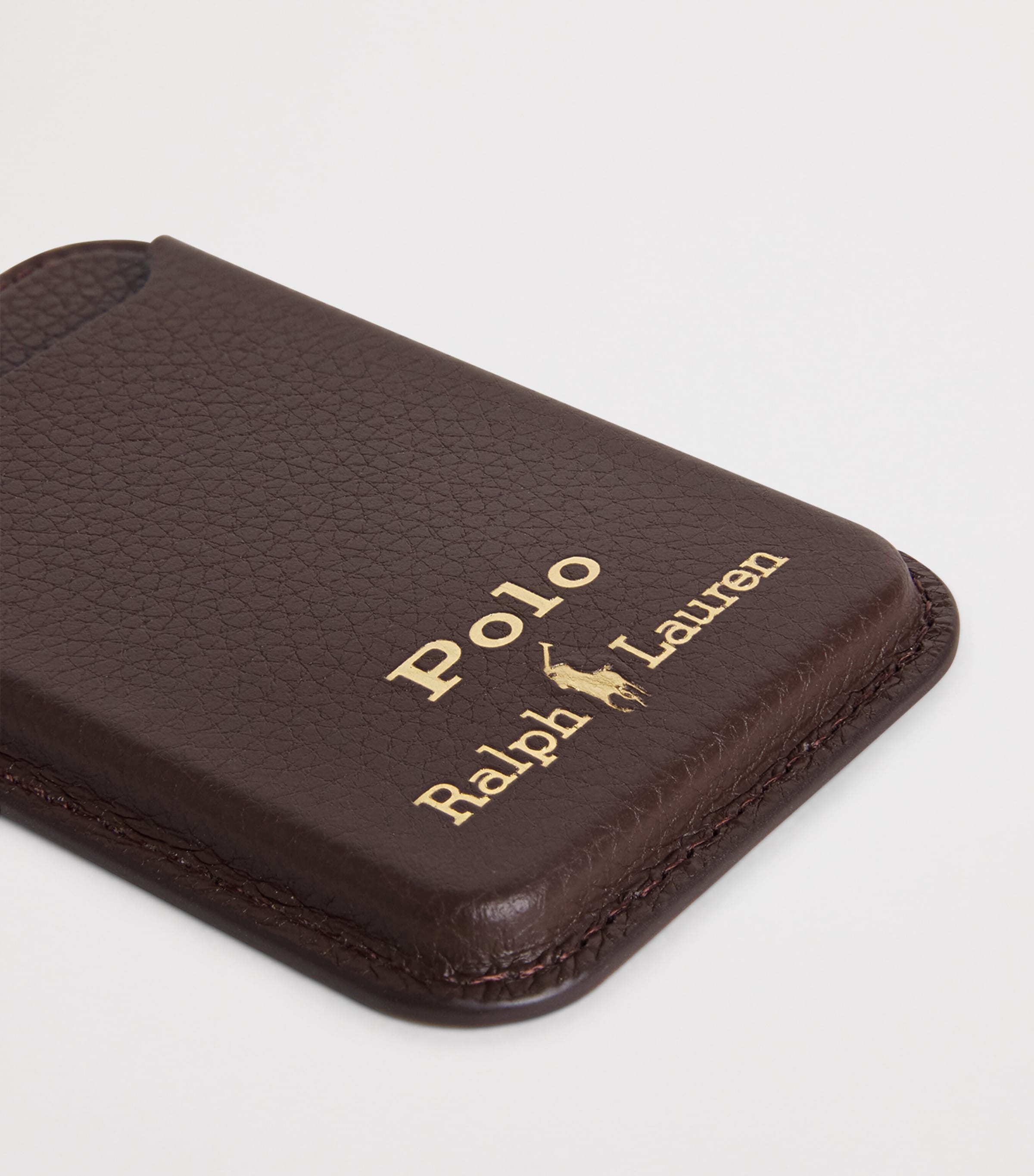 Polo Ralph Lauren ブラウンケース Polo Ralph Lauren Brown Leather MagSafe Card Case | Harrods US