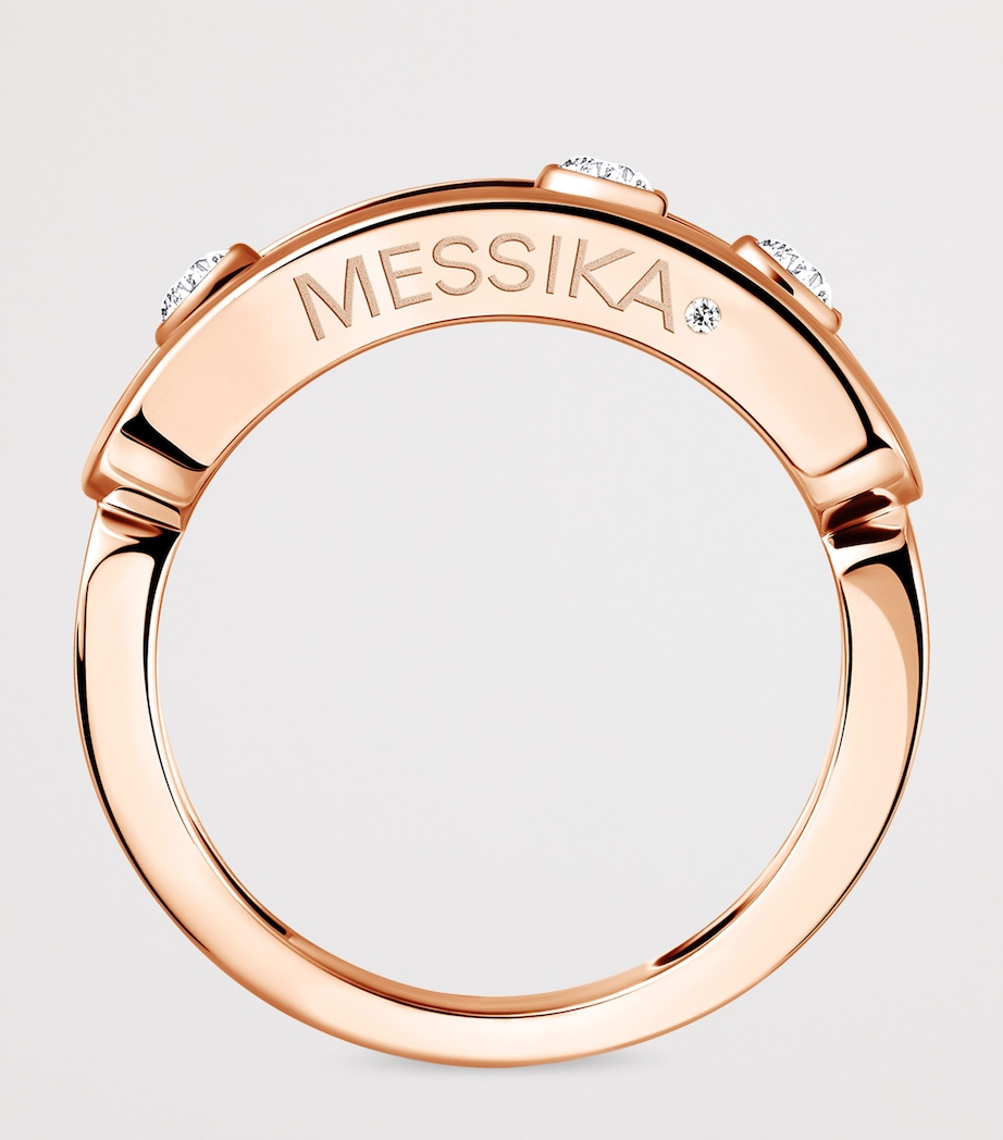 Messika Move Classique Rose Gold and Diamond Ring Pink Gold Image 3