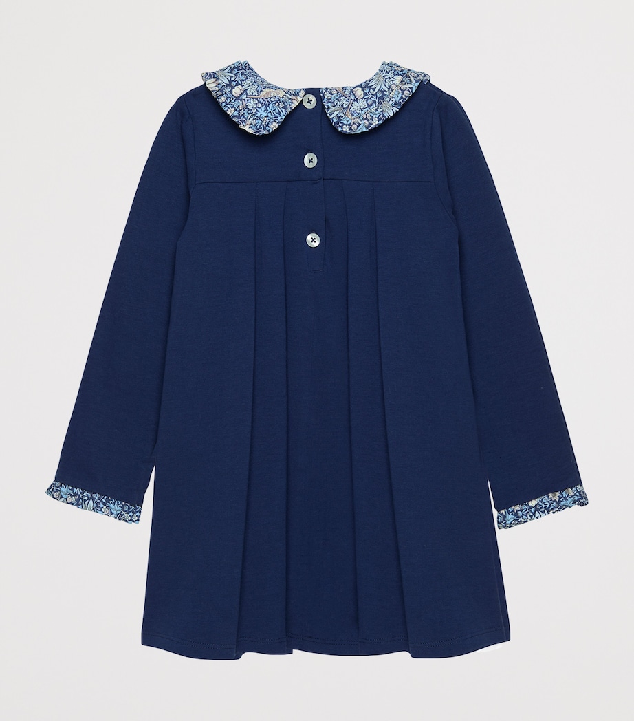 Stretch-Cotton Violet Dress (7-11 Years) NAVY/BLUE STRAW THIE Image 2