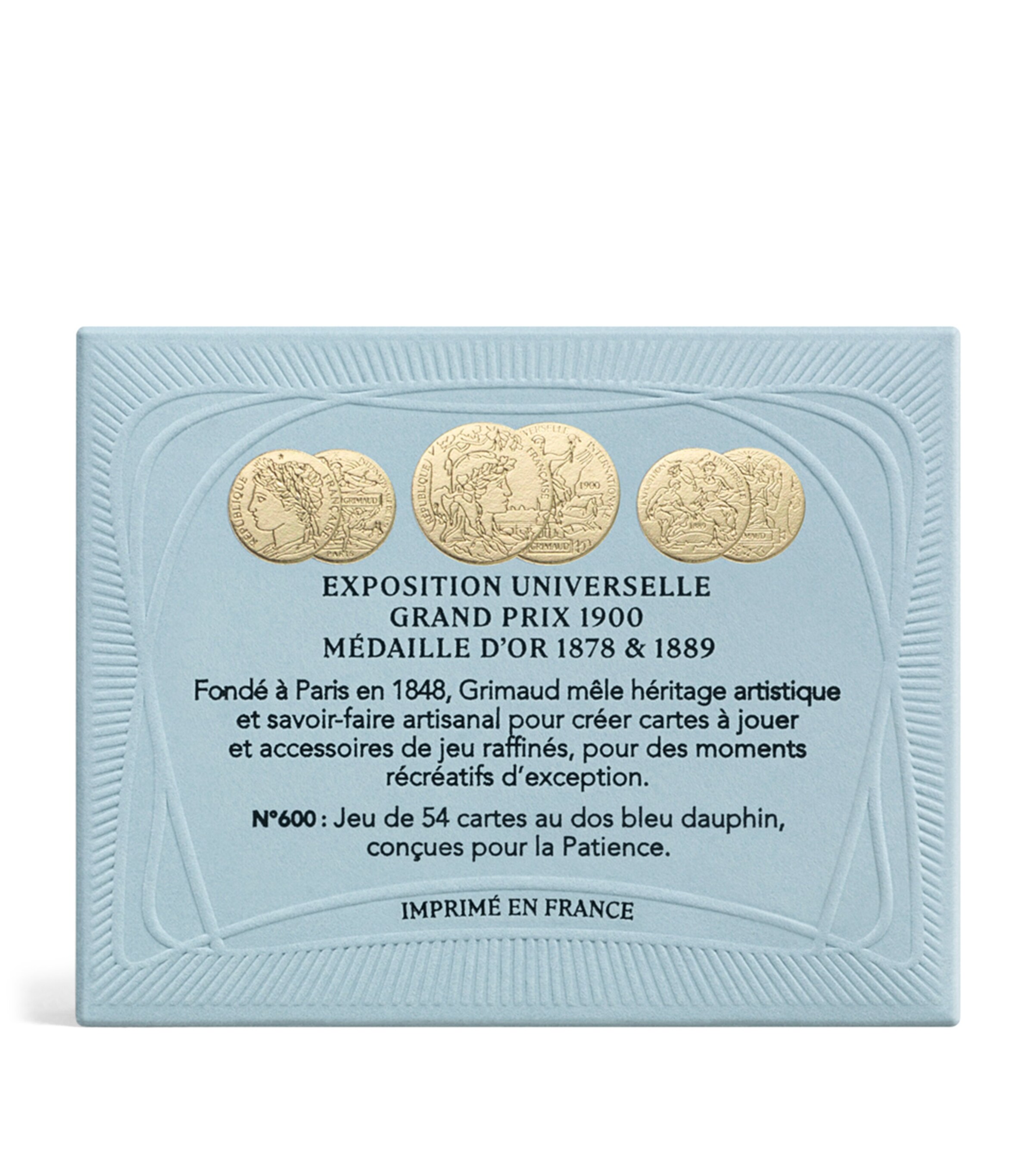 N°600 Cartes de Patience Playing Cards (54 Cards) BLUE Image 2