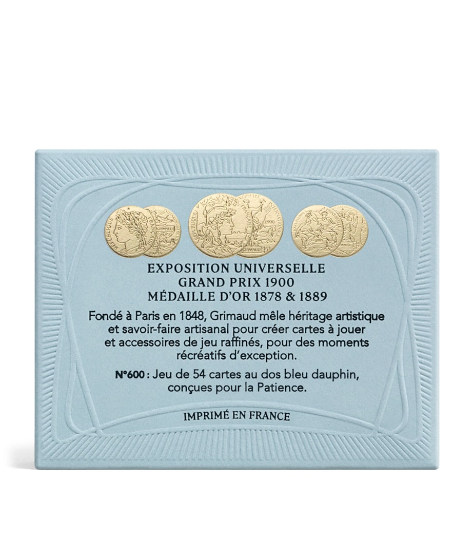 N°600 Cartes de Patience Playing Cards (54 Cards) BLUE Image 2