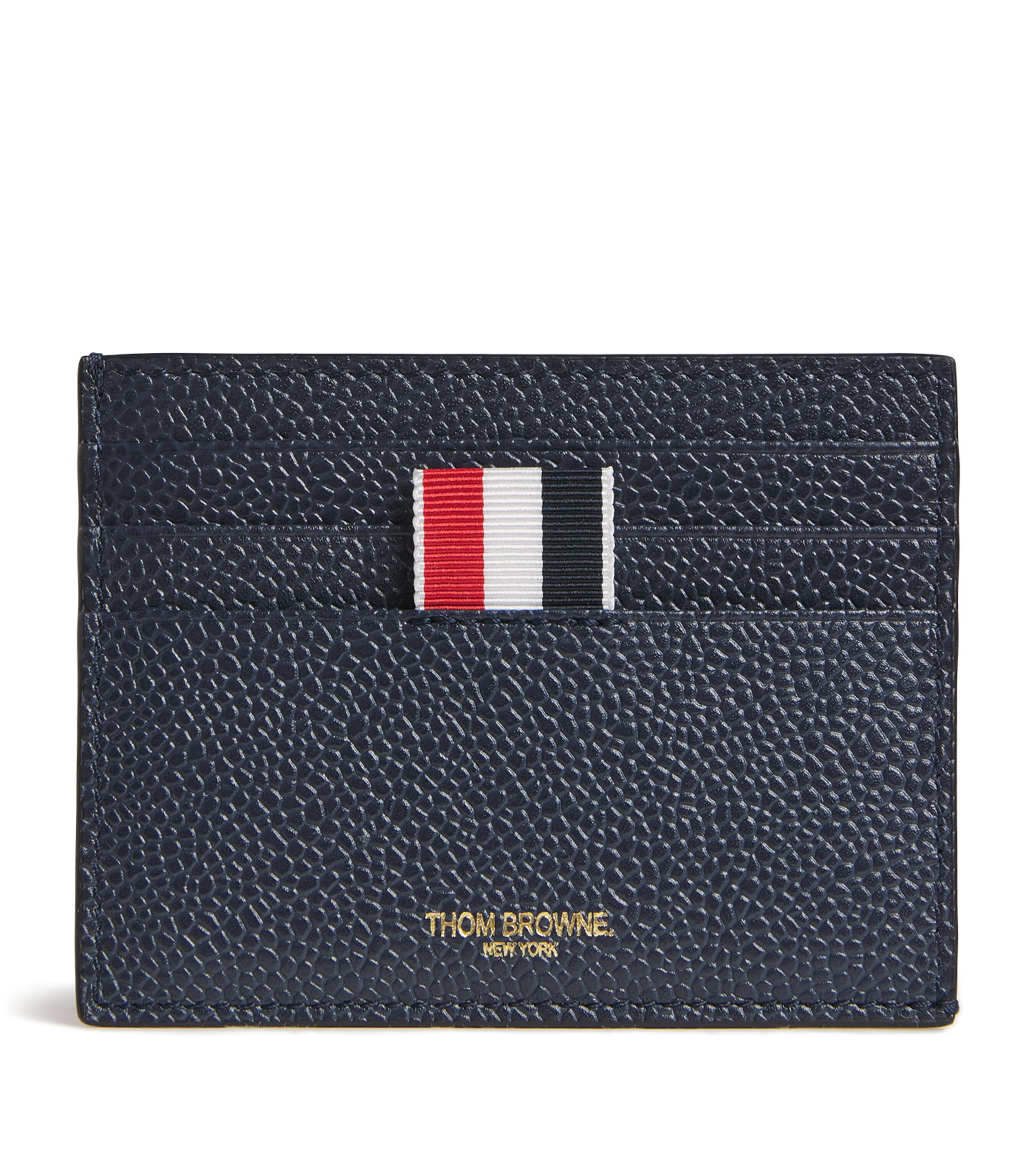 Leather Card Holder NAVY Image 1
