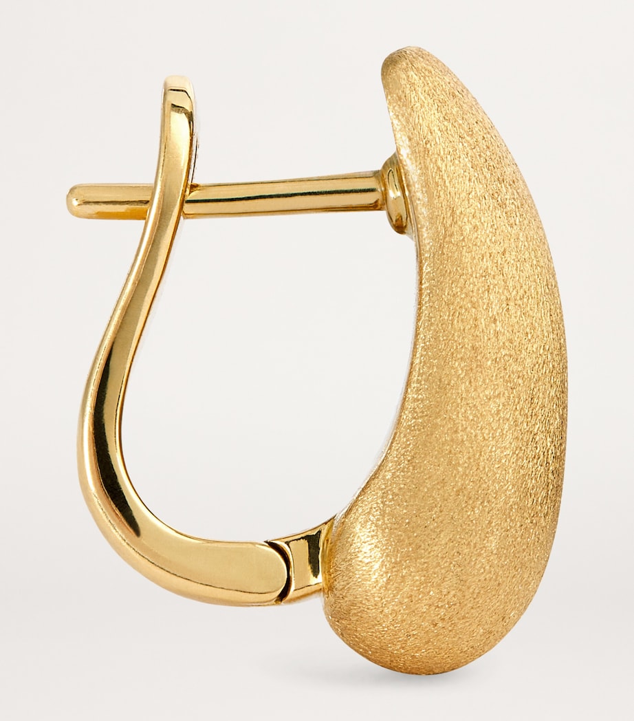 Yellow Gold Holly Huggie Earrings YELLOW GOLD Image 4