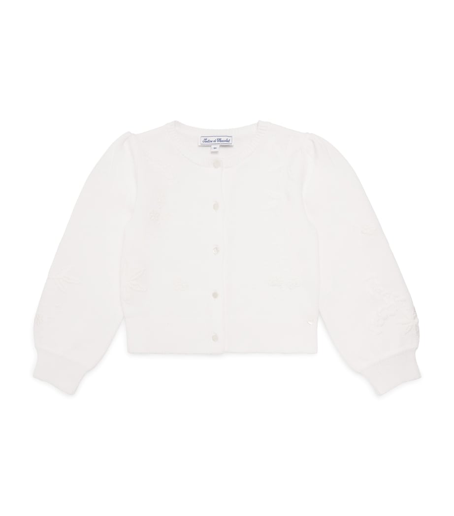 Tartine et Chocolat Cotton Embroidered Cardigan (2-12 Years) Image 1