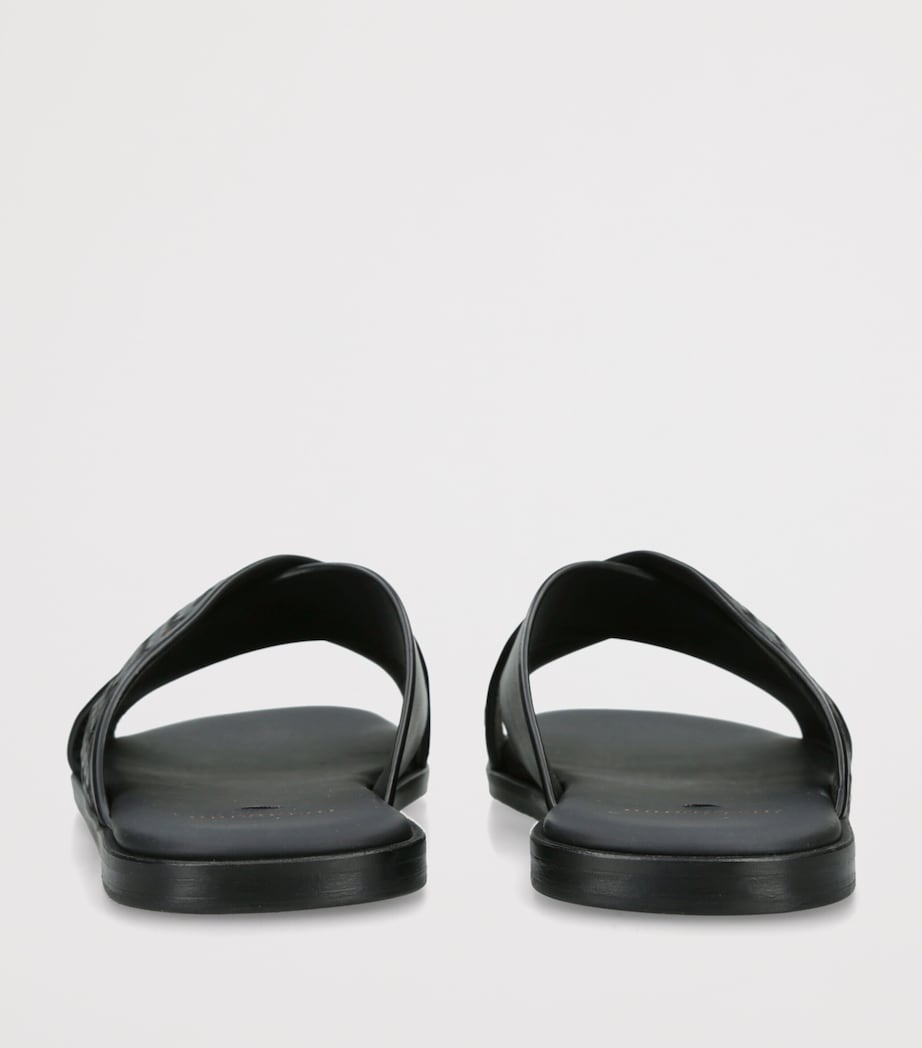 Magnanni Woven Leather Cross Sandals Black Image 2