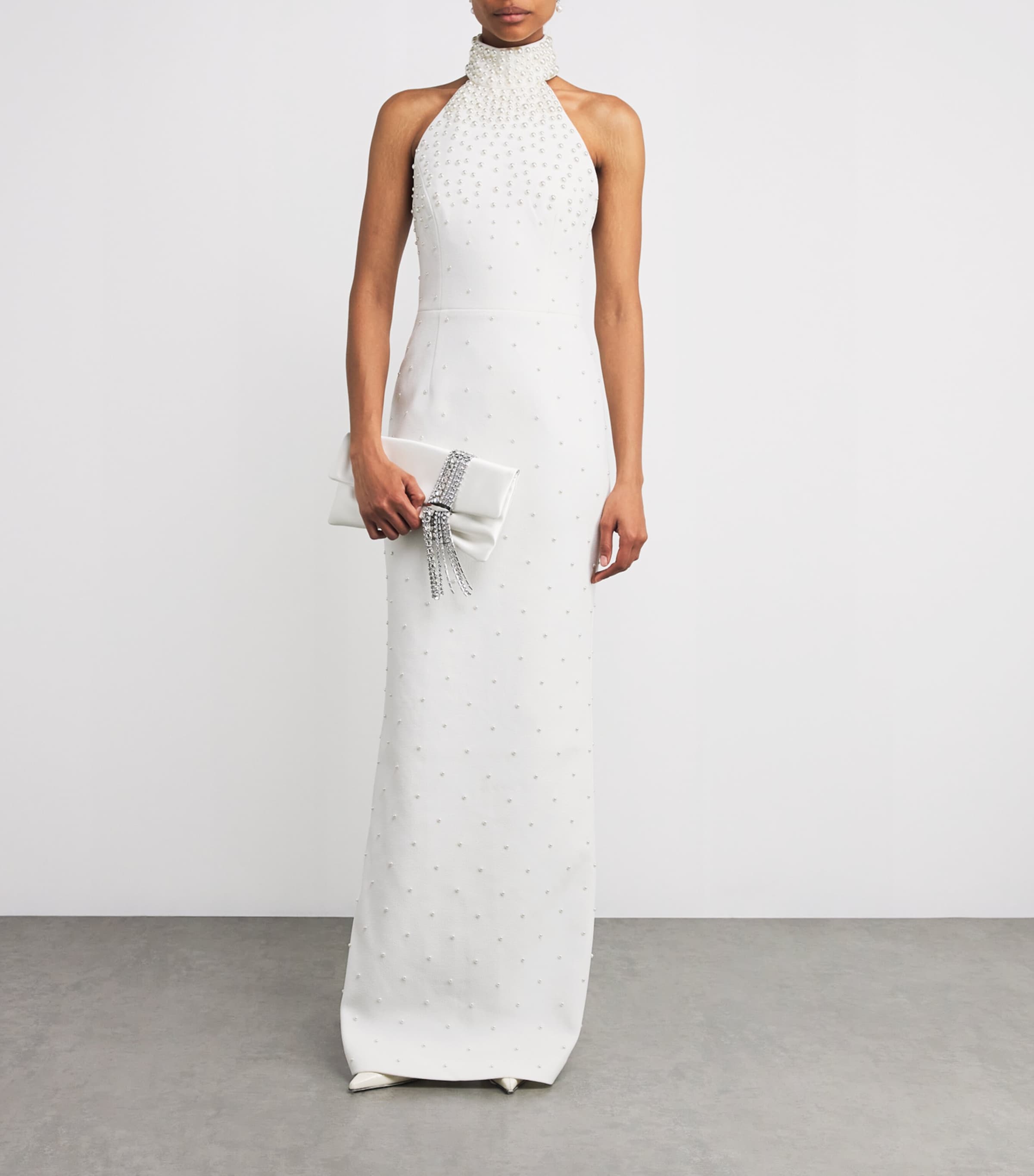 Rebecca Vallance Crêpe Faux Pearl-Embellished La Peregrina