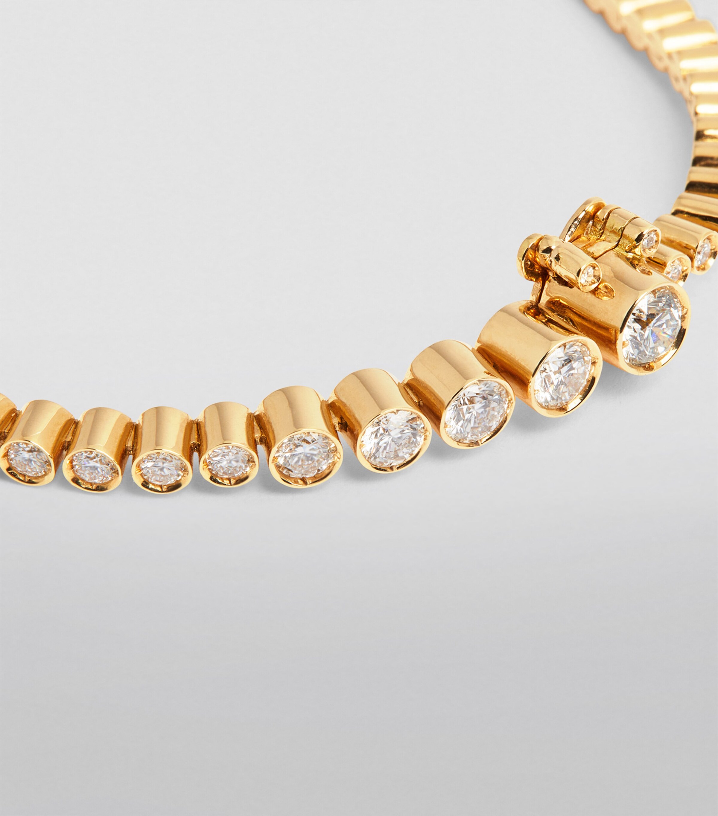 Yellow Gold and Diamond Tennis Bracelet YELLOW GOLD Image 6