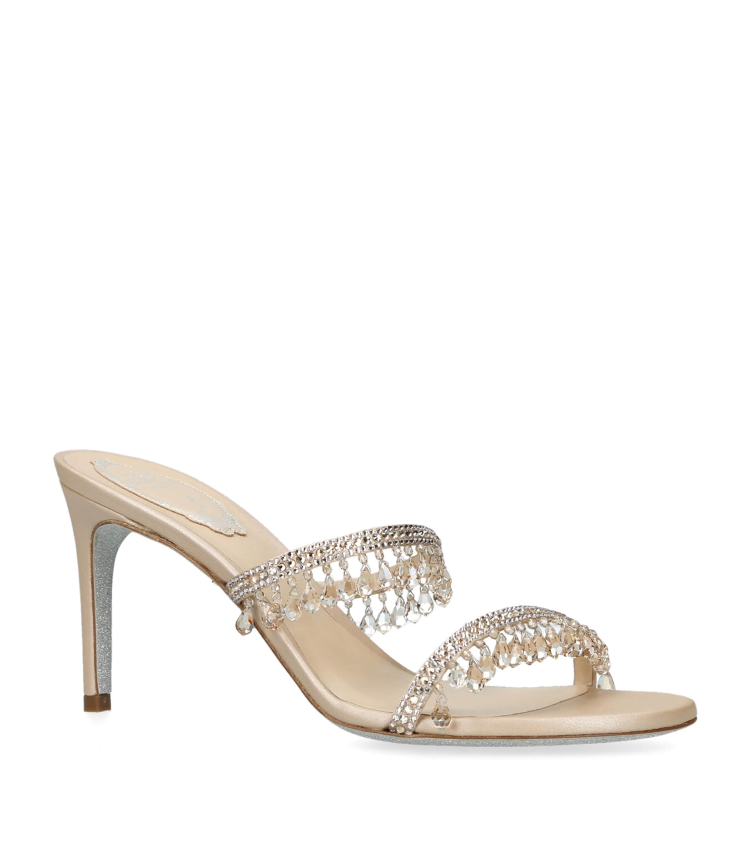 Leather Chandelier Mules 80 BEIGE OTH Image 3