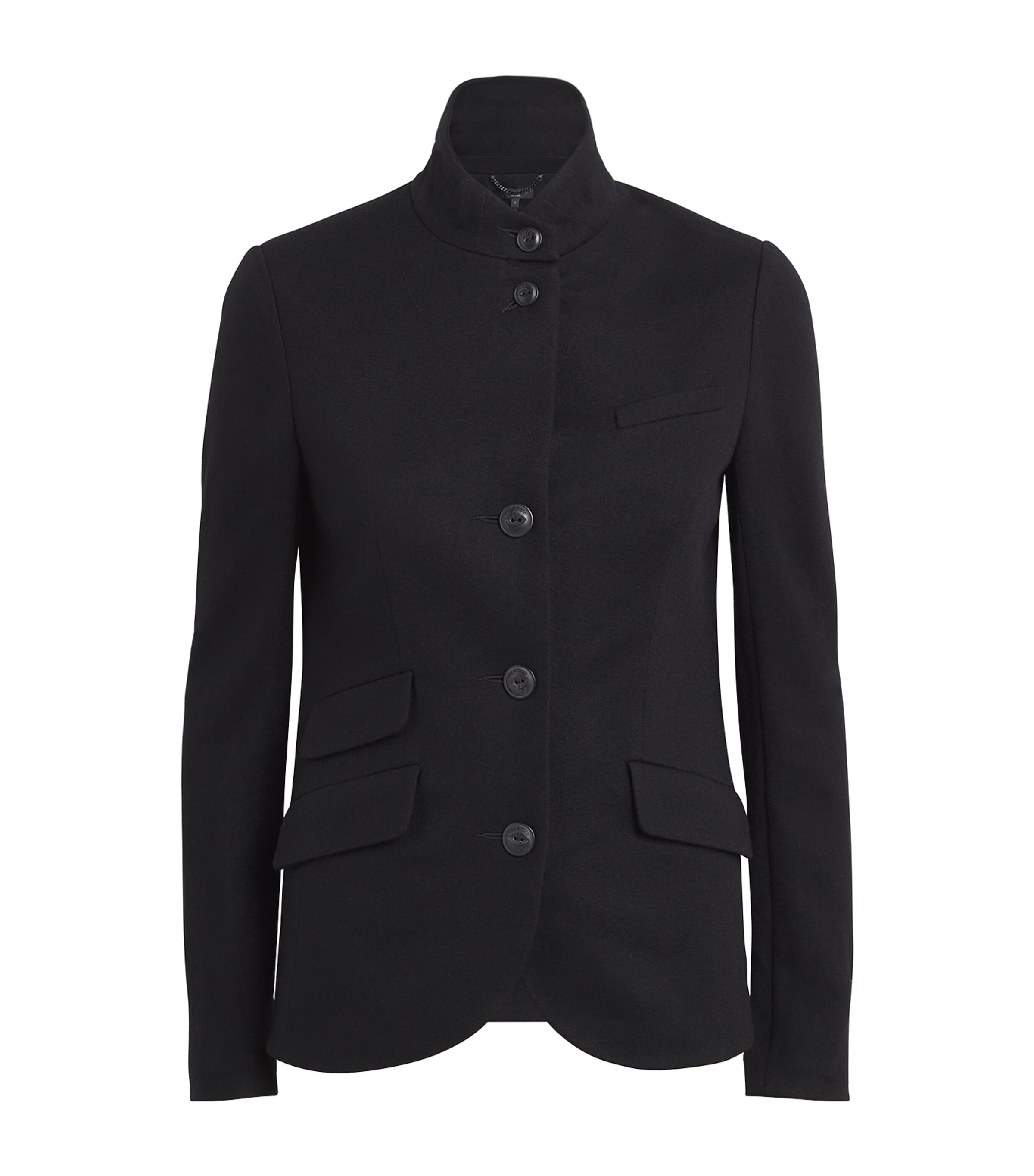 Rag & Bone Wool Stand-collar Slade Blazer In Black