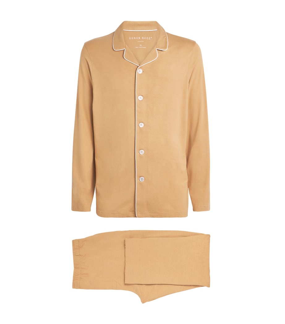 Micromodal Long Basel Pyjama Set NEUTRAL Image 1