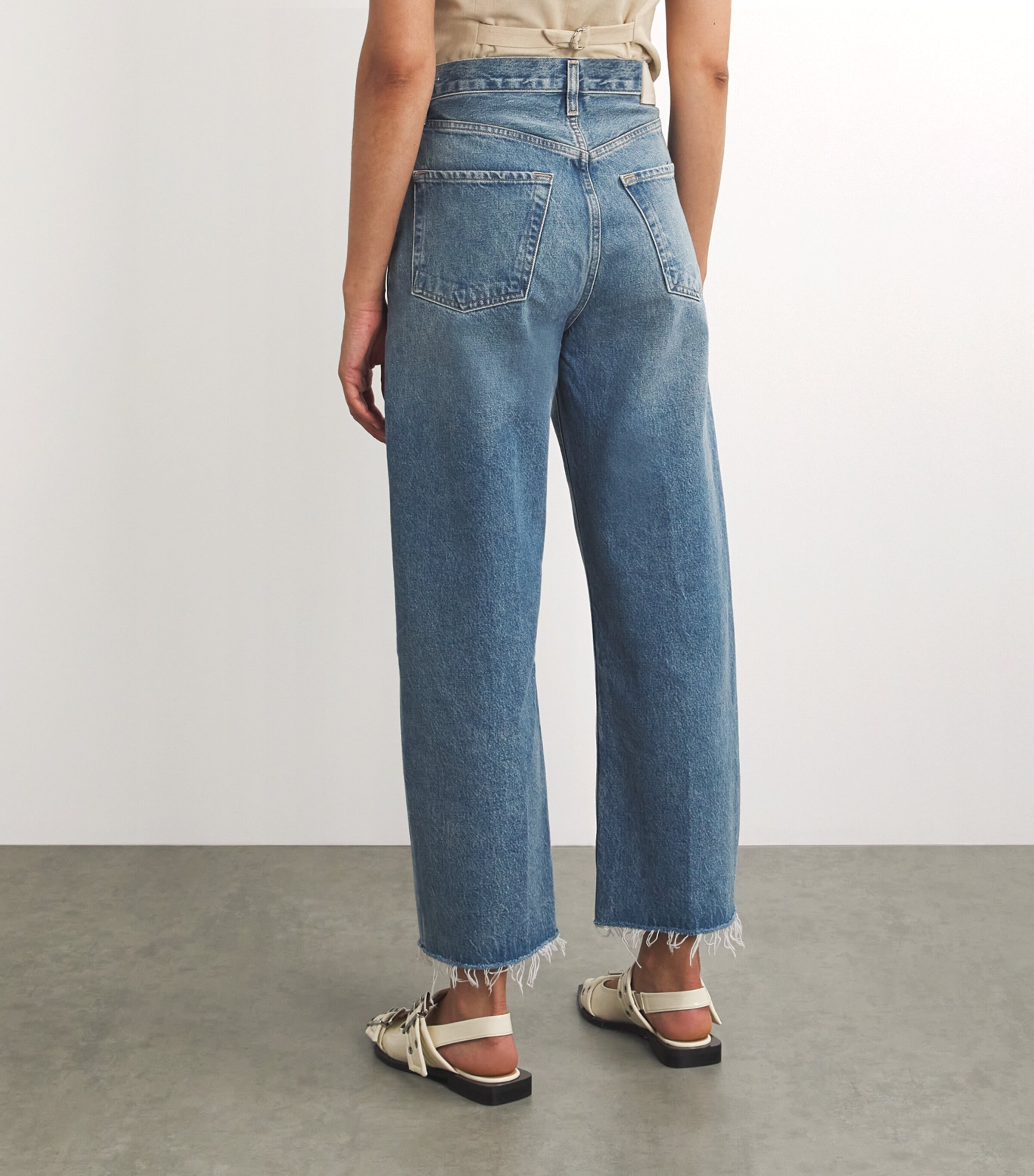 Raw-Hem Ayla Cropped Jeans DOHENY (LT INDIGO) Image 4