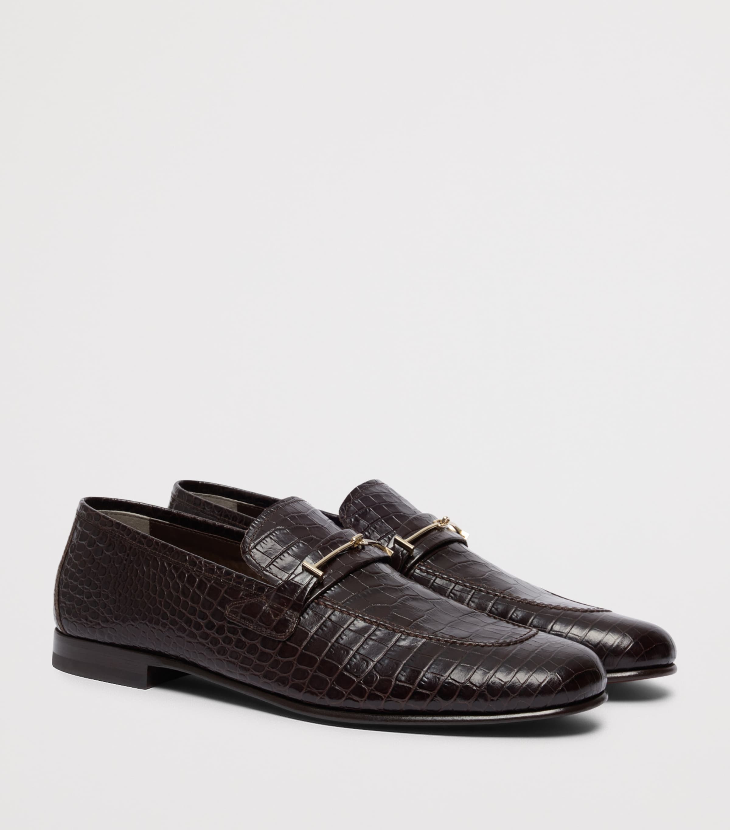 Tom Ford Dark Brown reddish Croc-Embossed Leather Bit Loafers men 11.5 TOM FORD crocodile-embossed Leather Loafers | Brown  main image 3