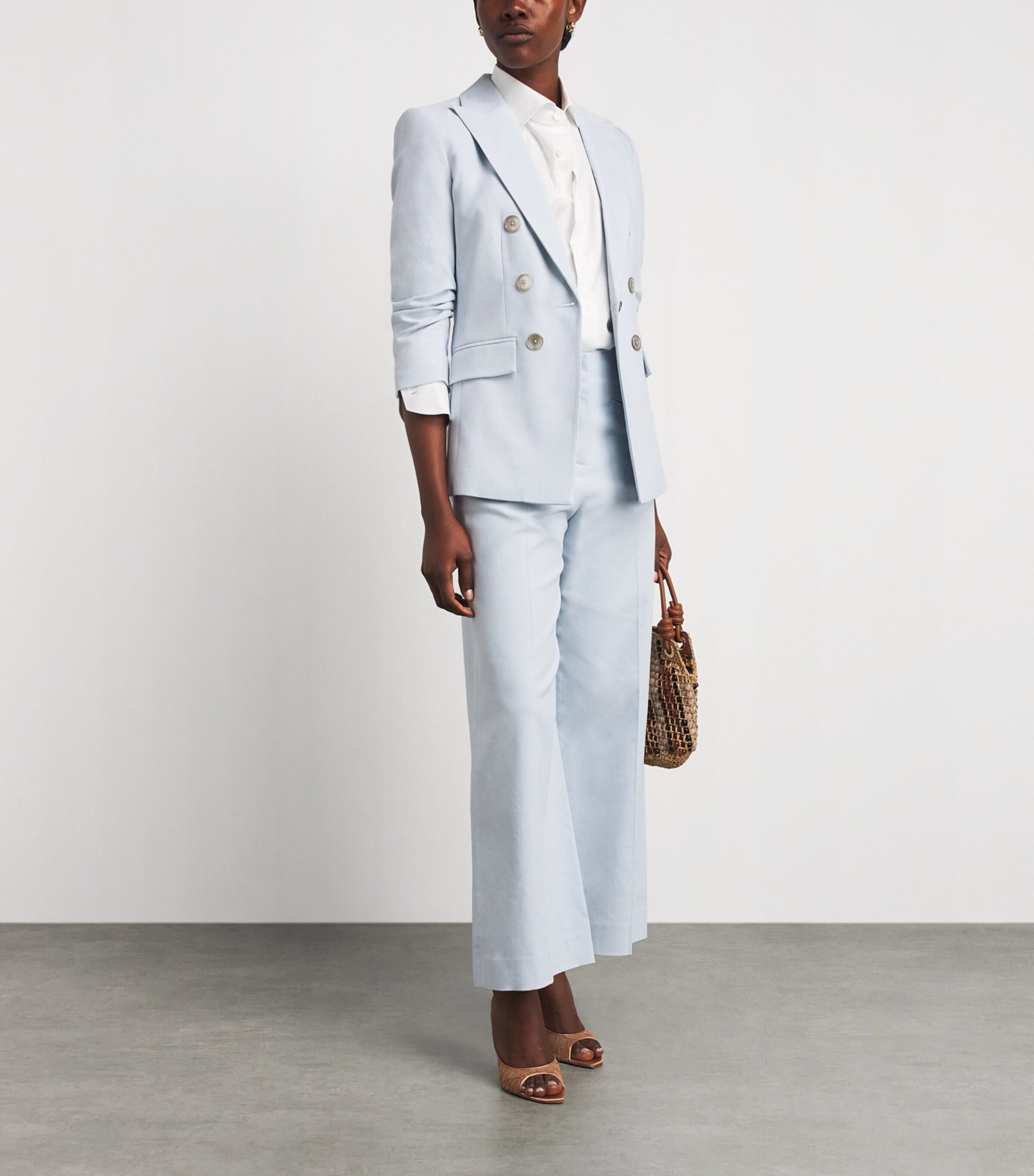Veronica Beard Womens Tomi Dickey Blazer River Mist Image 2