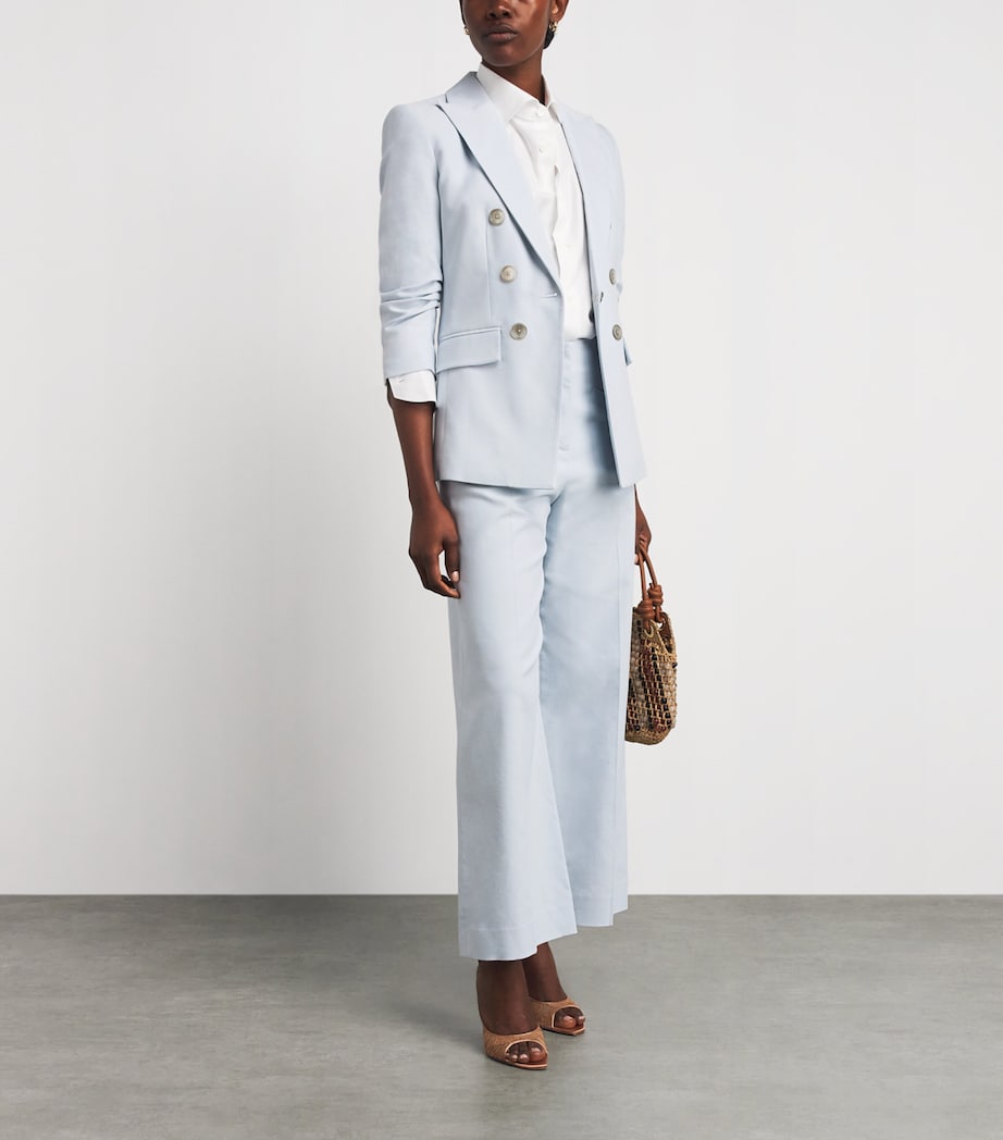 Veronica Beard Womens Tomi Dickey Blazer River Mist Image 2