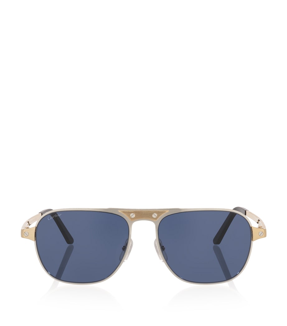 Rectangular Aviator Sunglasses 4100B1 Image 1