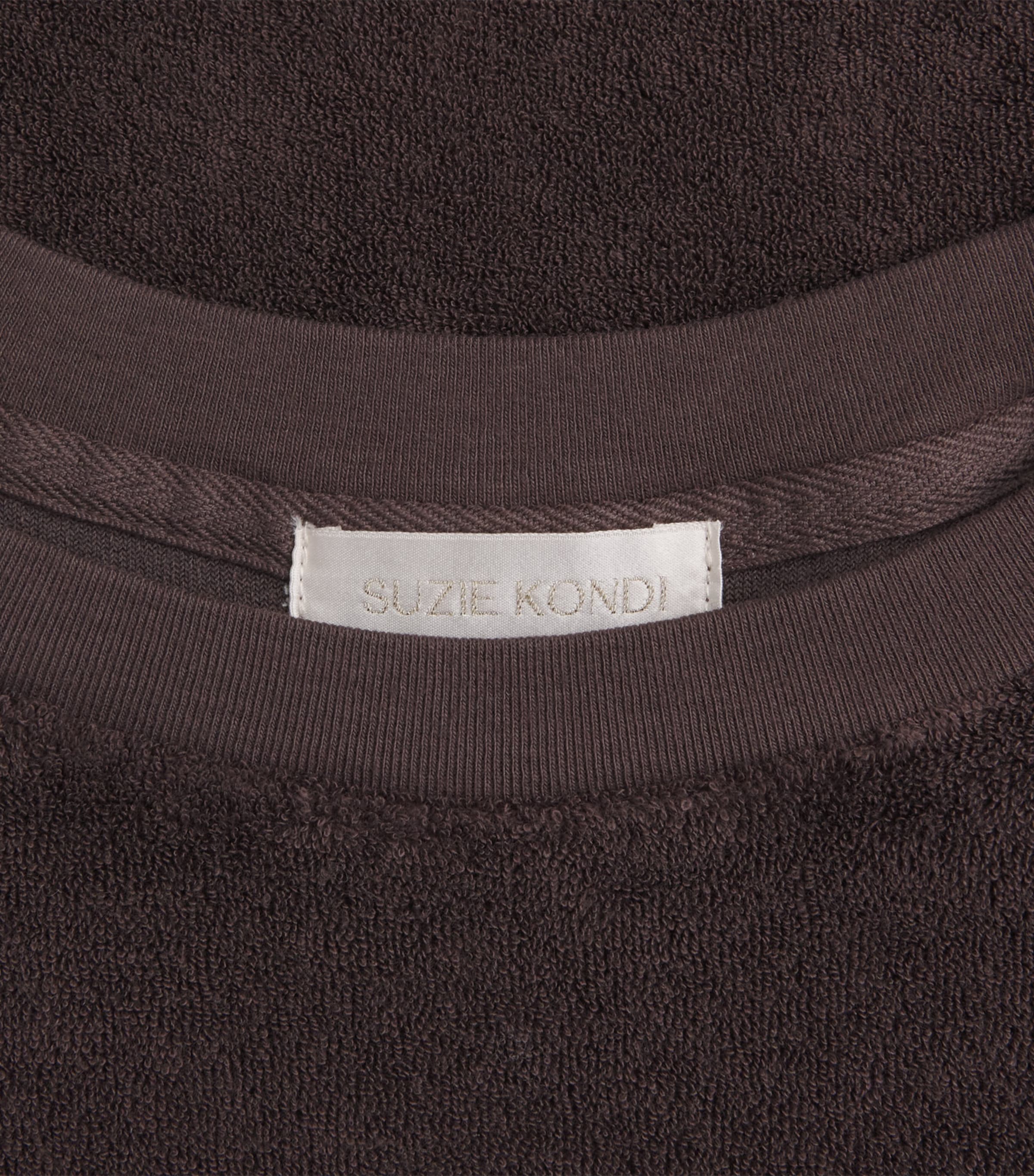 Suzie Kondi Womens Cotton-Blend Samos Sweatshirt Truffle Image 6