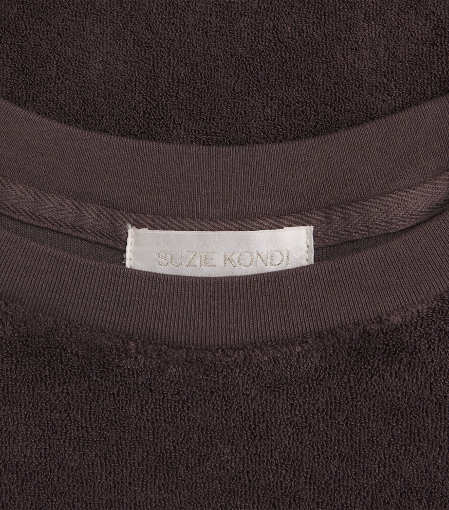 Suzie Kondi Womens Cotton-Blend Samos Sweatshirt Truffle Image 6