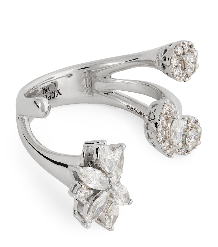 White Gold and Diamond Y-Not Ring WHITE GOLD Image 1