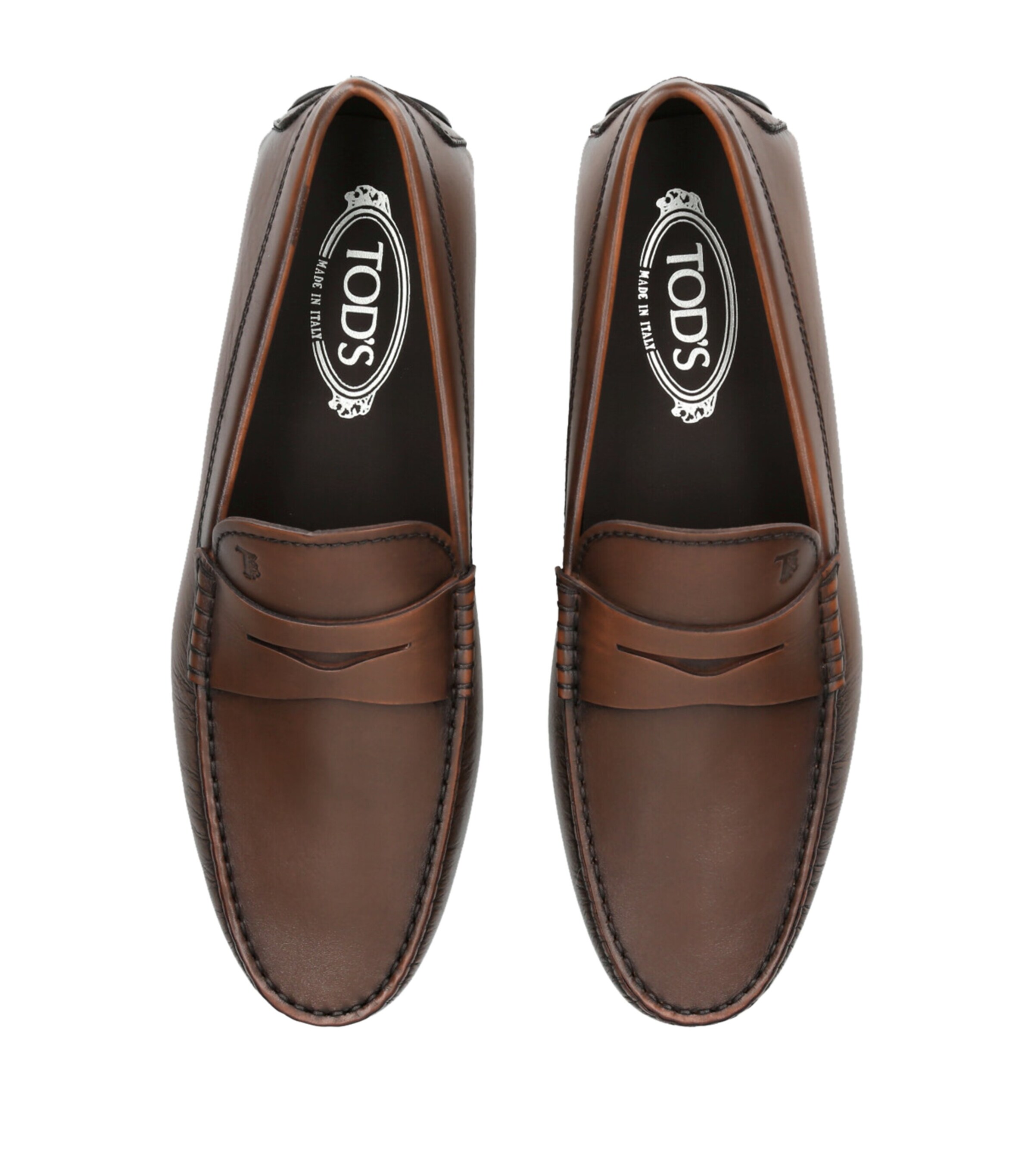 Tod's Leather Penny Driving Shoes Dark Brown Image 4