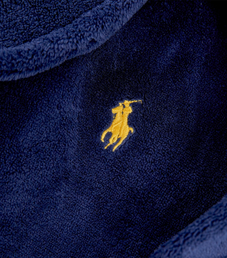 Brushed Terry Bathrobe (7-14 Years) NEWPORT NAVY Image 3