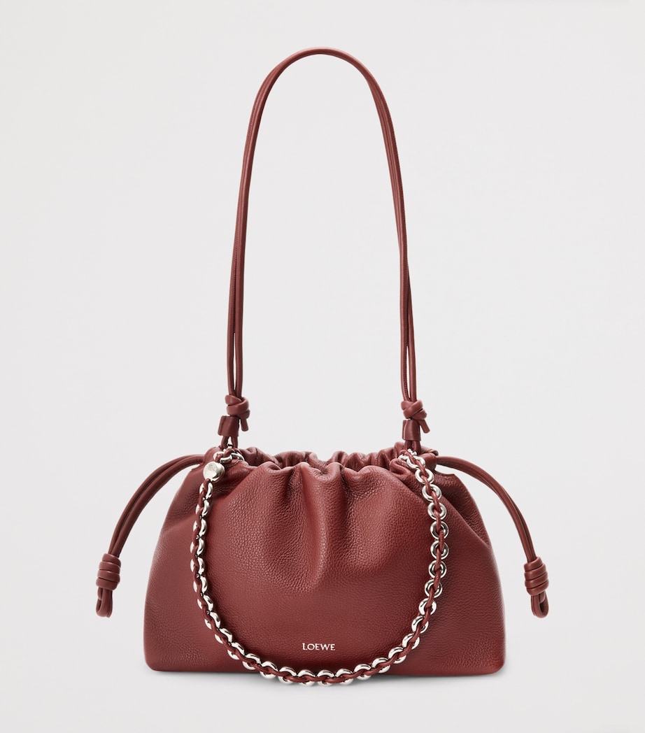 Medium Leather Flamenco Shoulder Bag MAHOGANY Image 6
