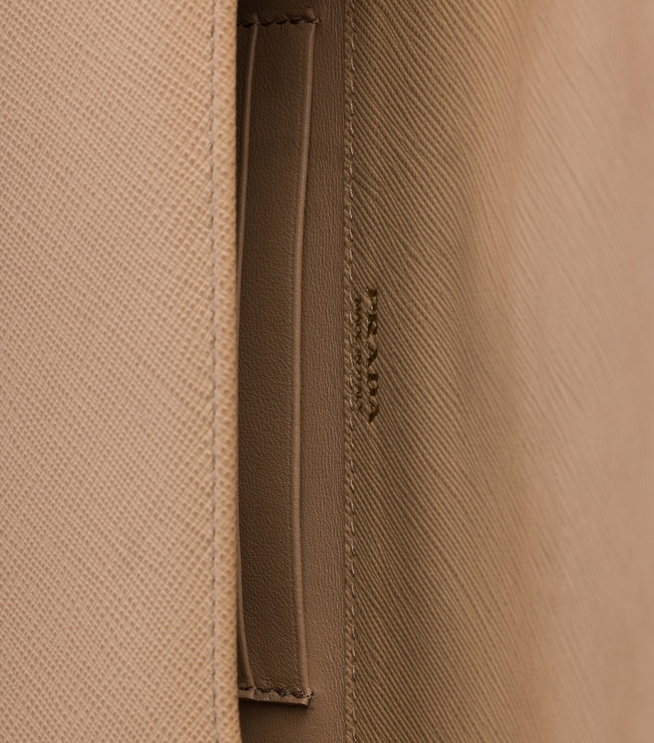 Prada Mini Saffiano Leather Cross-Body Bag Powder Image 4