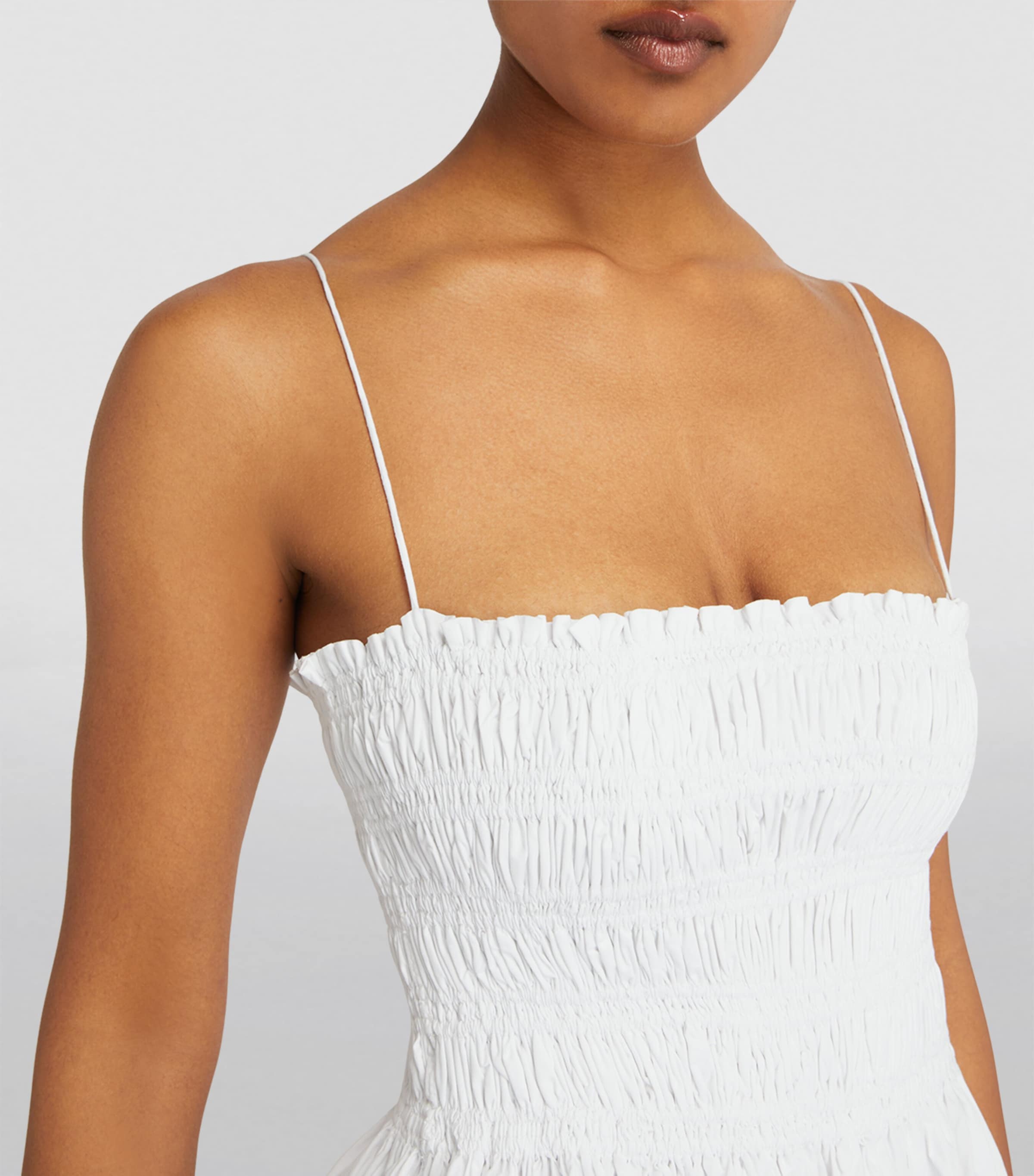 Organic Cotton Mini Dress WHITE WHI Image 6