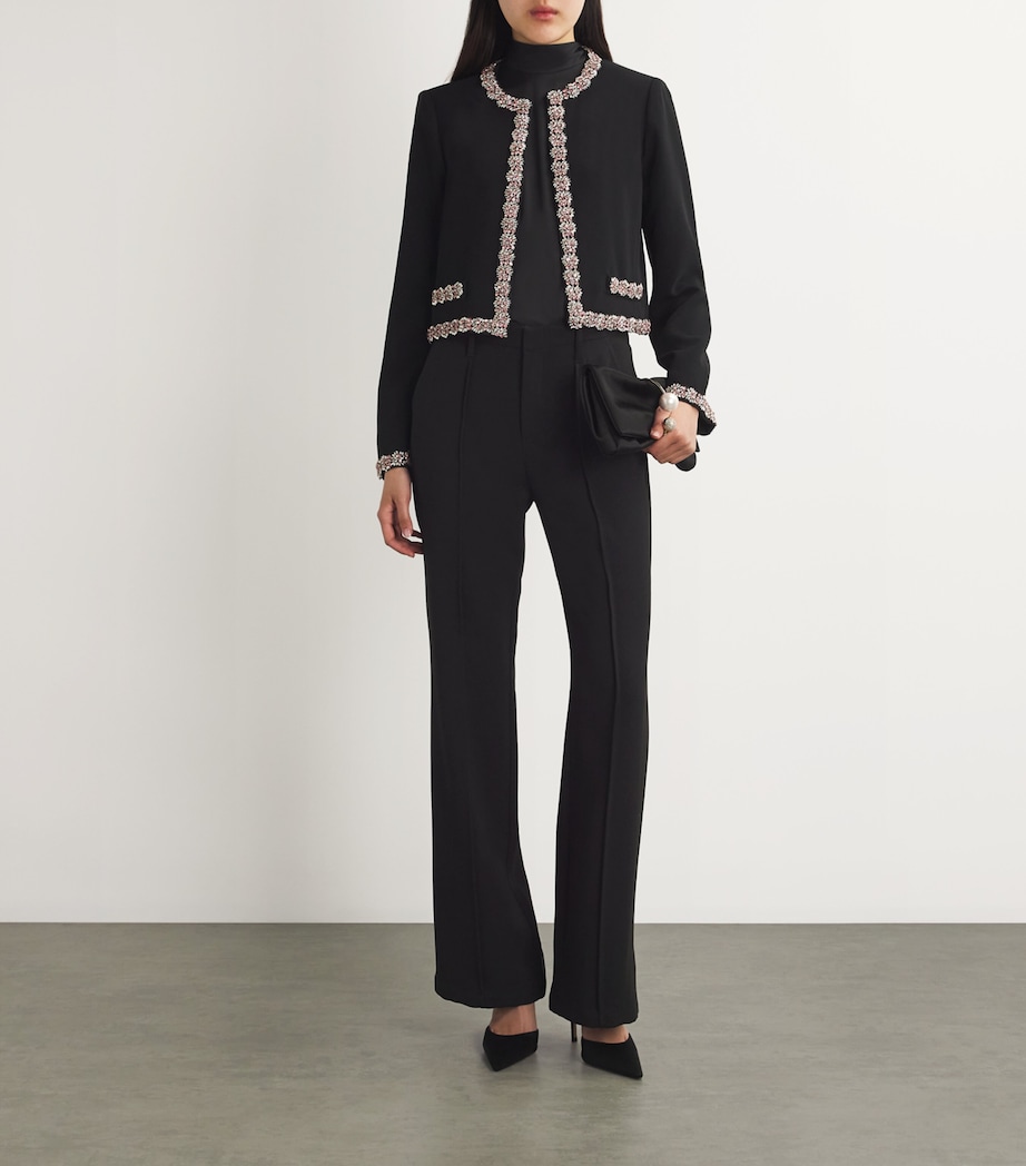 Cinq A Sept Womens Embellished Penelope Jacket Black/multi Image 2