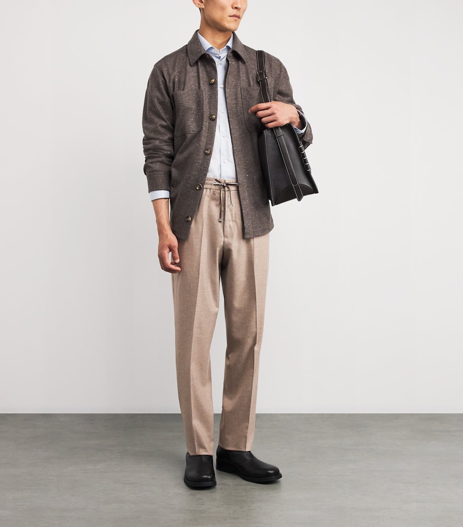 Wool-Silk-Cashmere Pleated Trousers SCONE Image 2